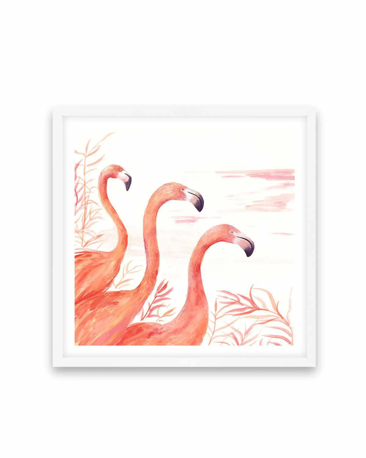 Flamingo Group II Art Print from Olive et Oriel where you can shop wallpaper and artworks online