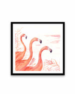 Flamingo Group II Art Print