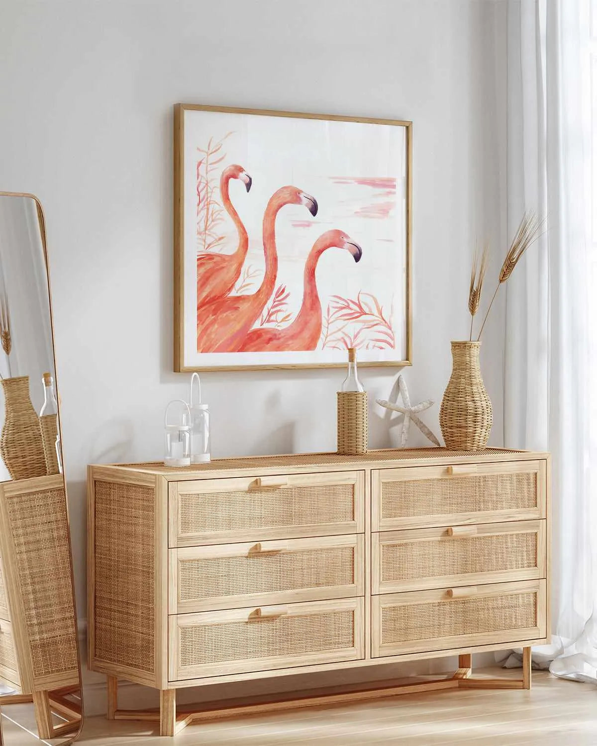 Flamingo Group II Art Print from Olive et Oriel where you can shop wallpaper and artworks online