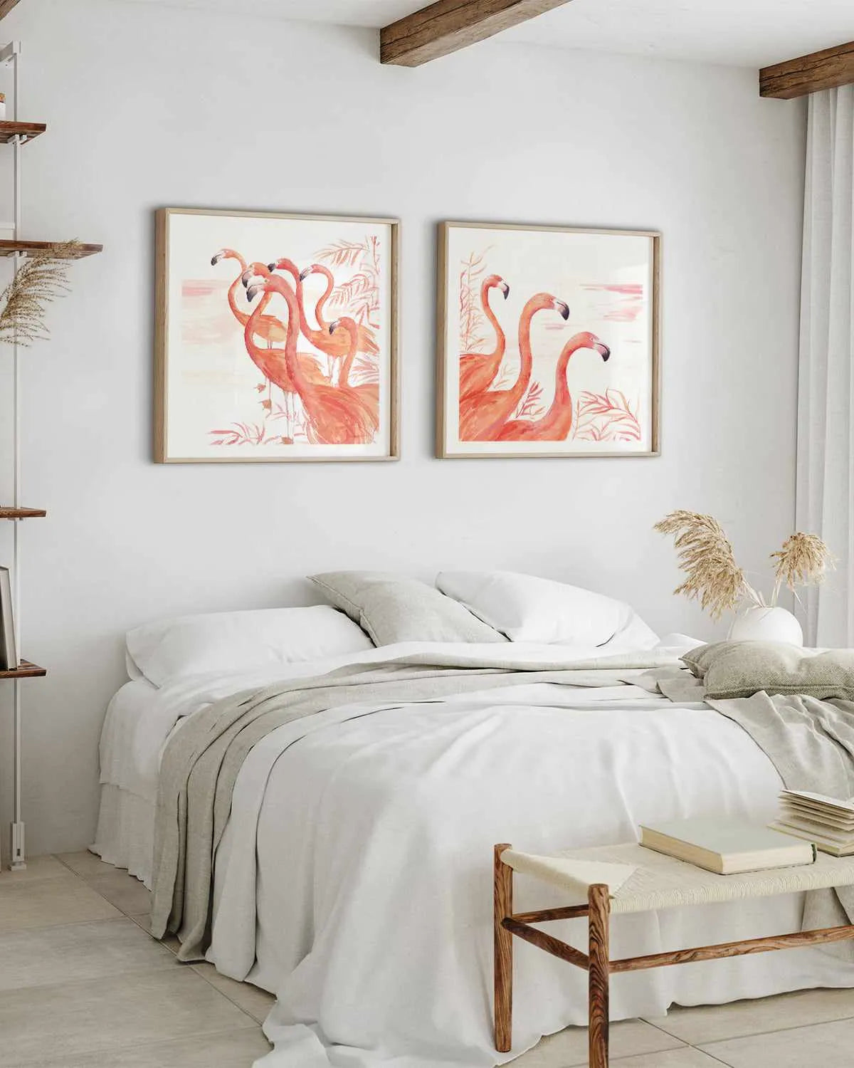 Flamingo Group I Art Print from Olive et Oriel where you can shop wallpaper and artworks online