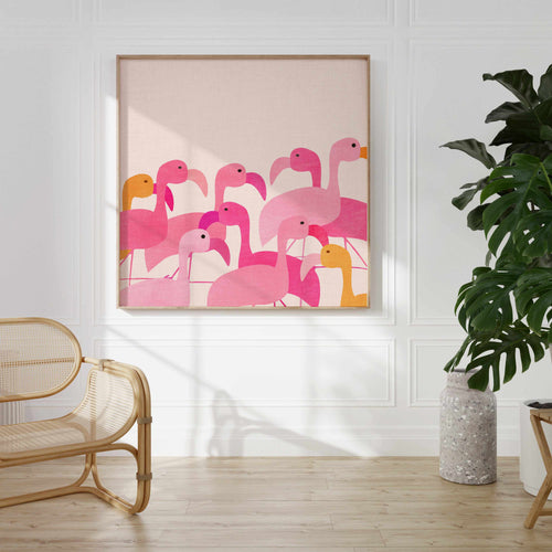 Flamingos By Kristian Gallagher | Art Print