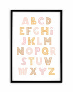 Fleur Alphabet | Blush Art Print
