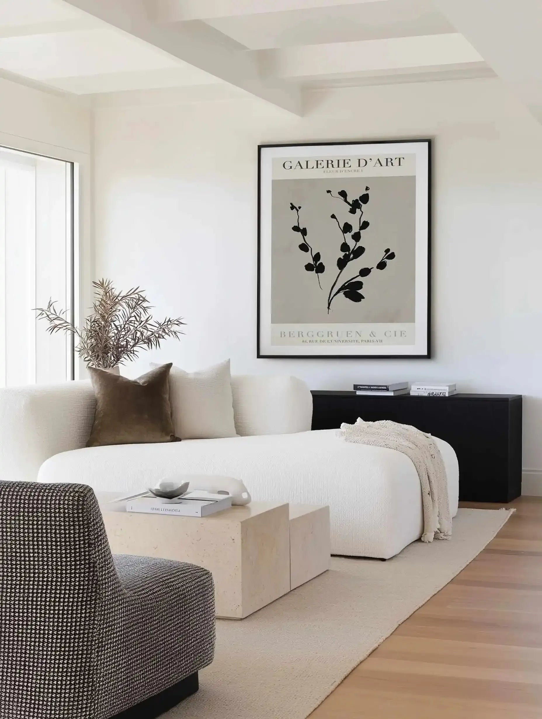 Fleur D'Encre I Art Print from Olive et Oriel where you can shop wallpaper and artworks online
