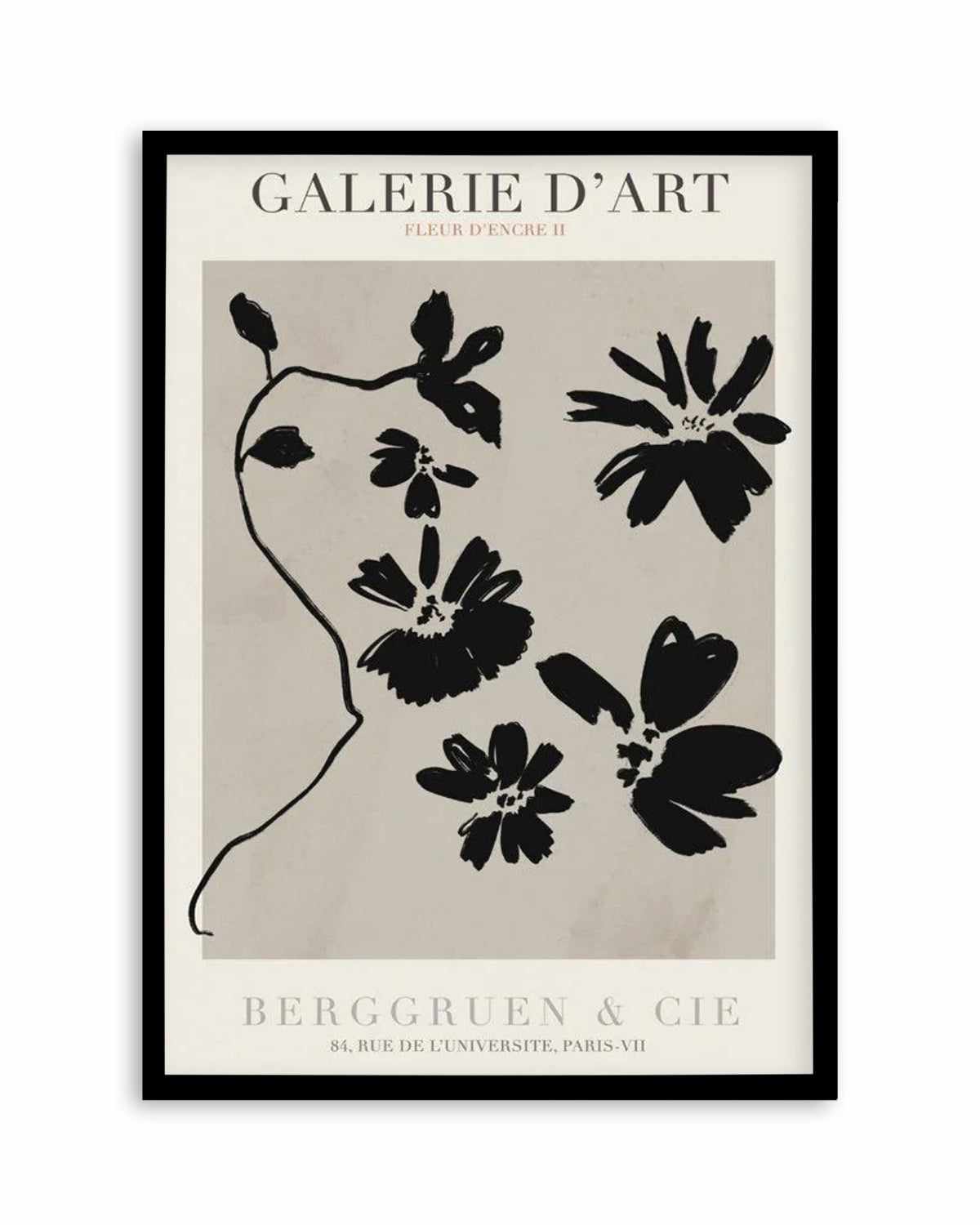 Fleur D'Encre II Art Print