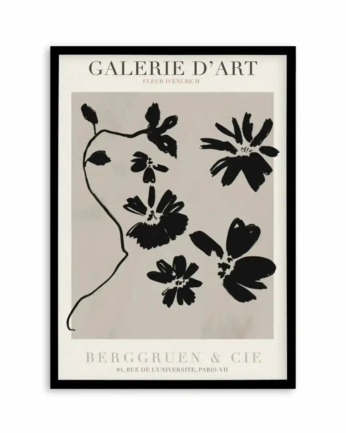 Fleur D'Encre II Art Print from Olive et Oriel where you can shop wallpaper and artworks online