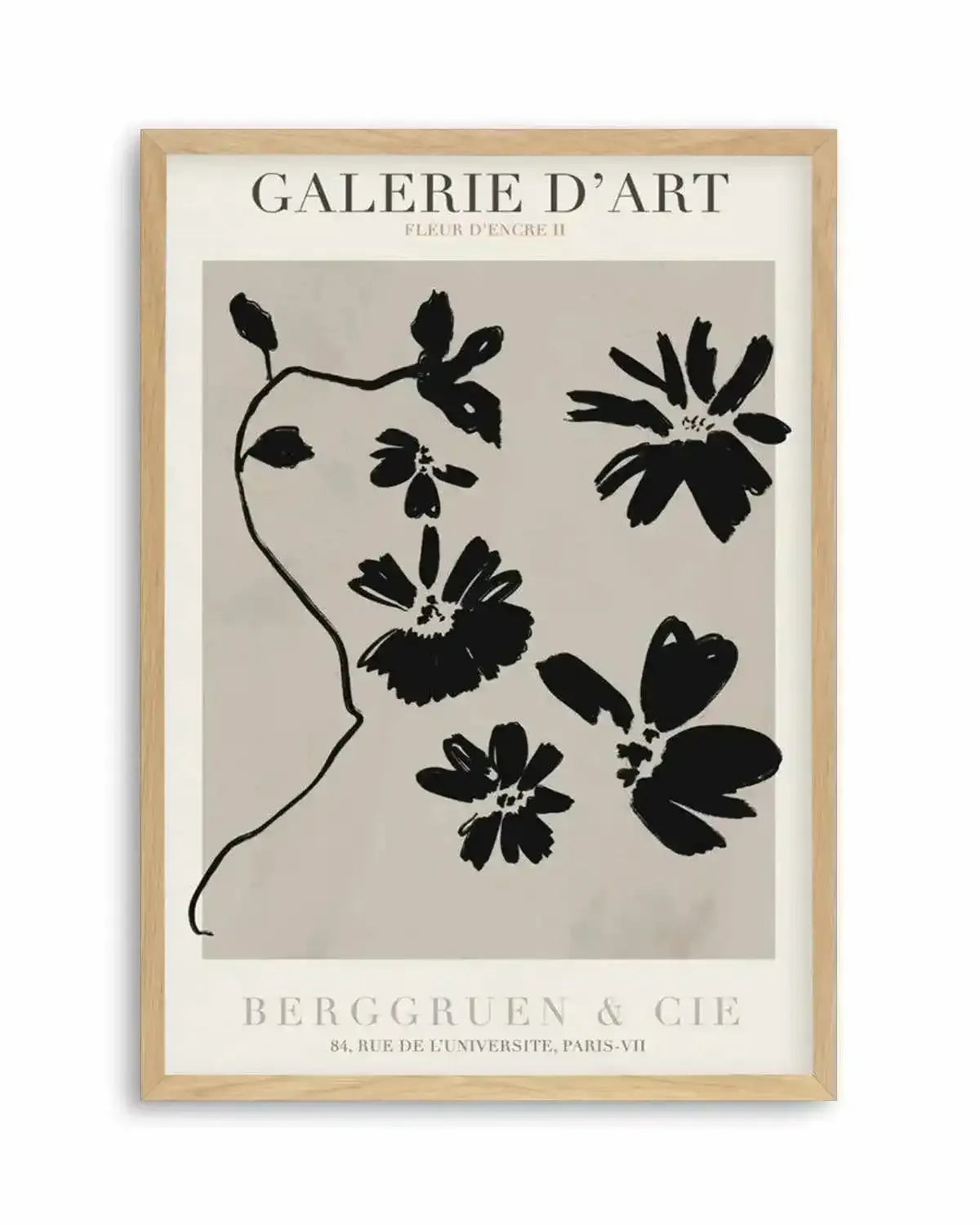 Fleur D'Encre II Art Print from Olive et Oriel where you can shop wallpaper and artworks online