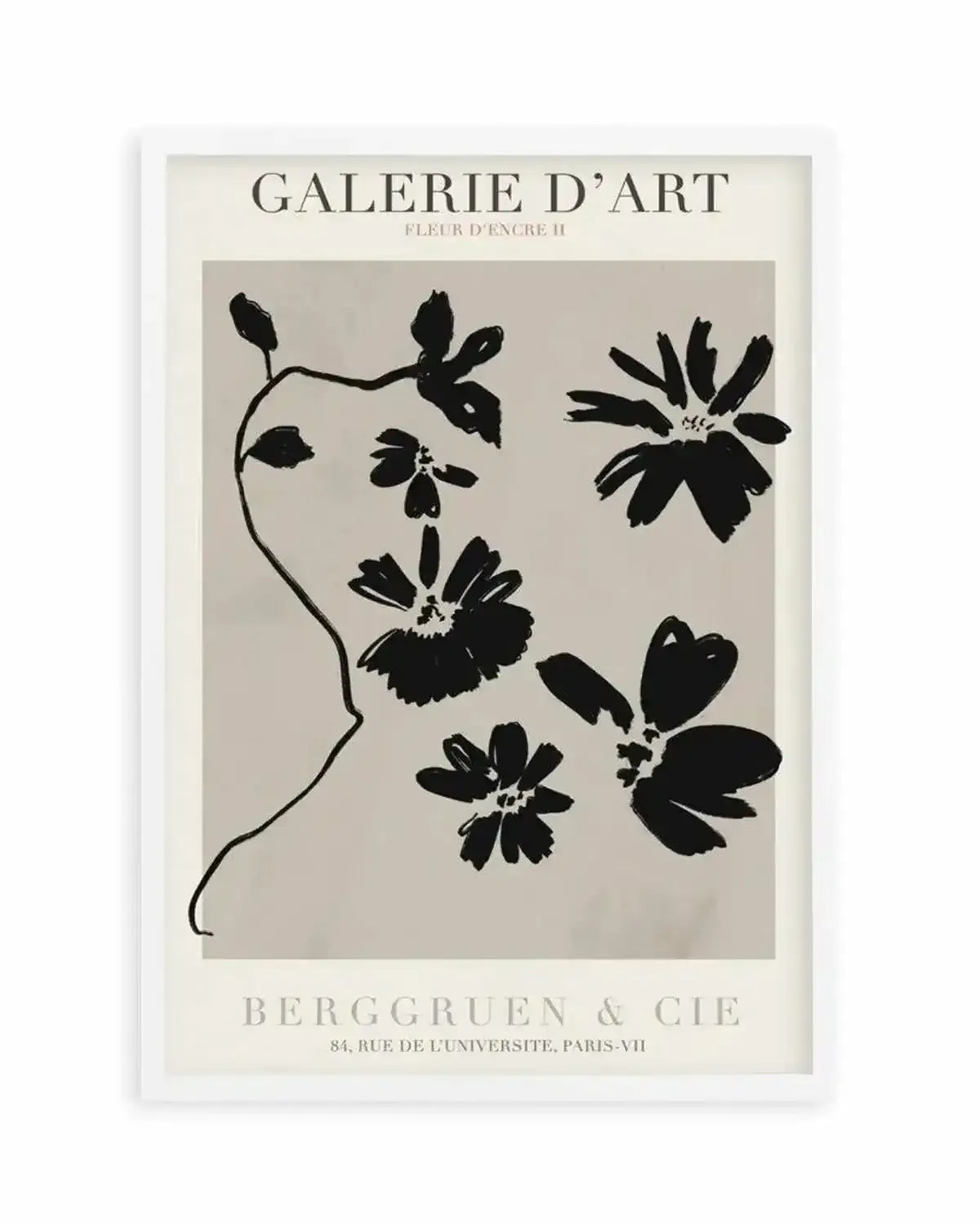 Fleur D'Encre II Art Print from Olive et Oriel where you can shop wallpaper and artworks online