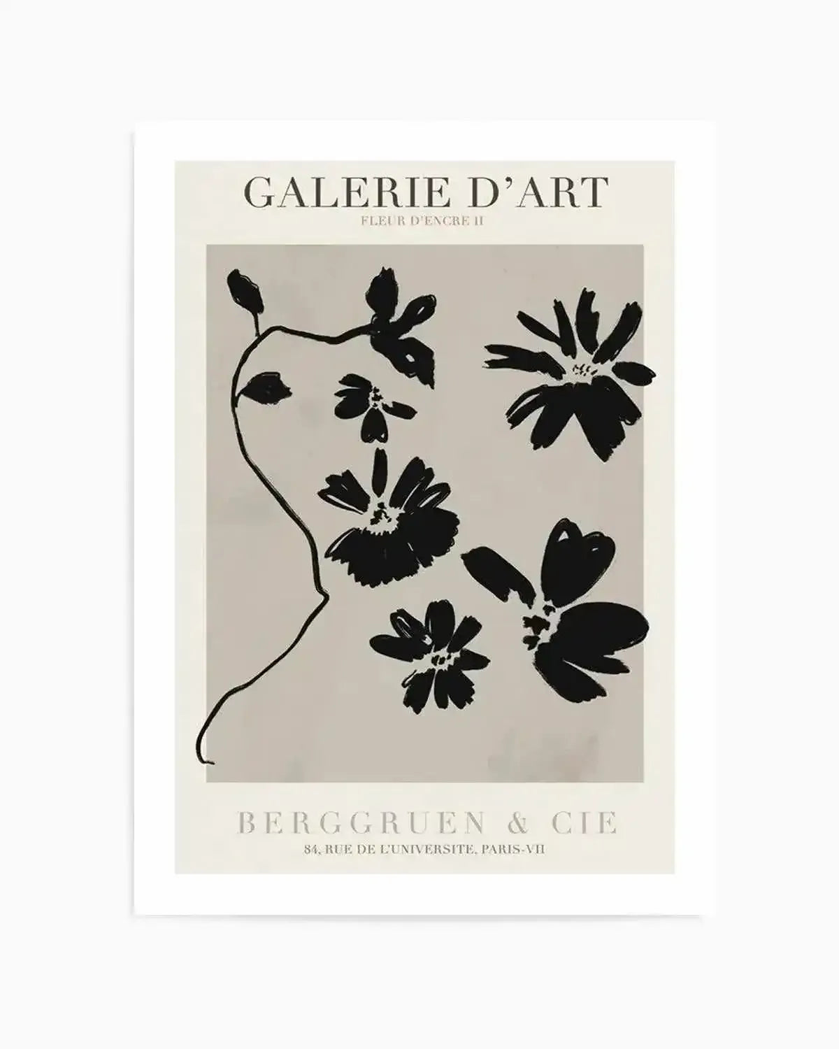 Fleur D'Encre II Art Print from Olive et Oriel where you can shop wallpaper and artworks online