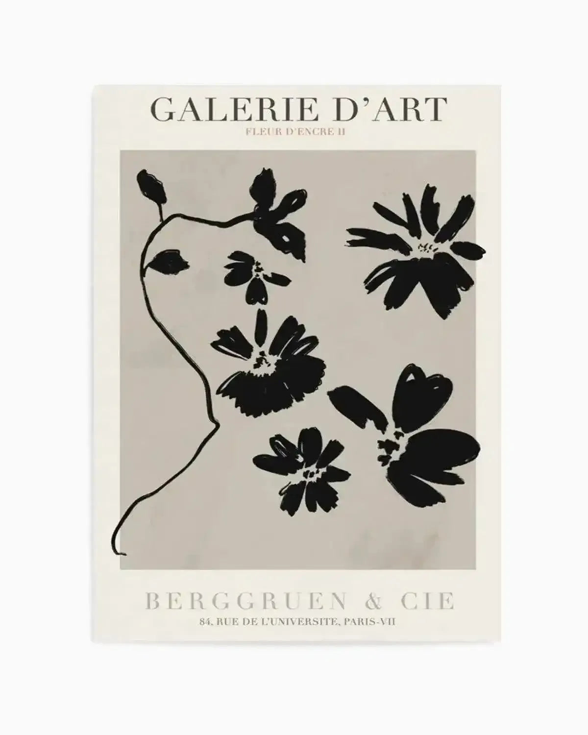 Fleur D'Encre II Art Print from Olive et Oriel where you can shop wallpaper and artworks online