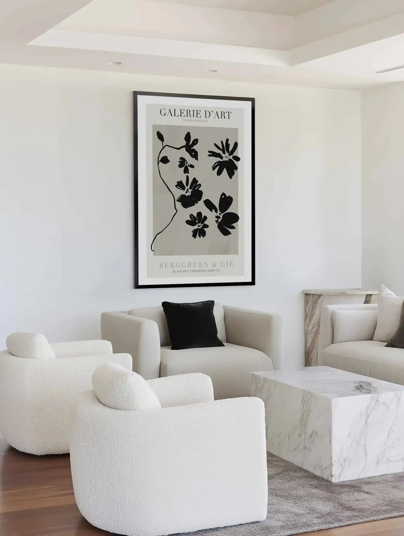 Fleur D'Encre II Art Print from Olive et Oriel where you can shop wallpaper and artworks online