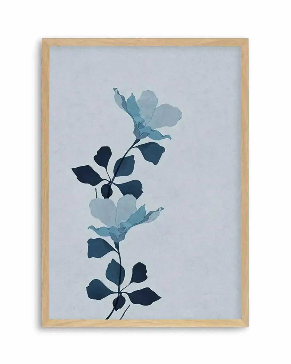 Fleur Graphique I | Blue Art Print from Olive et Oriel where you can shop wallpaper and artworks online