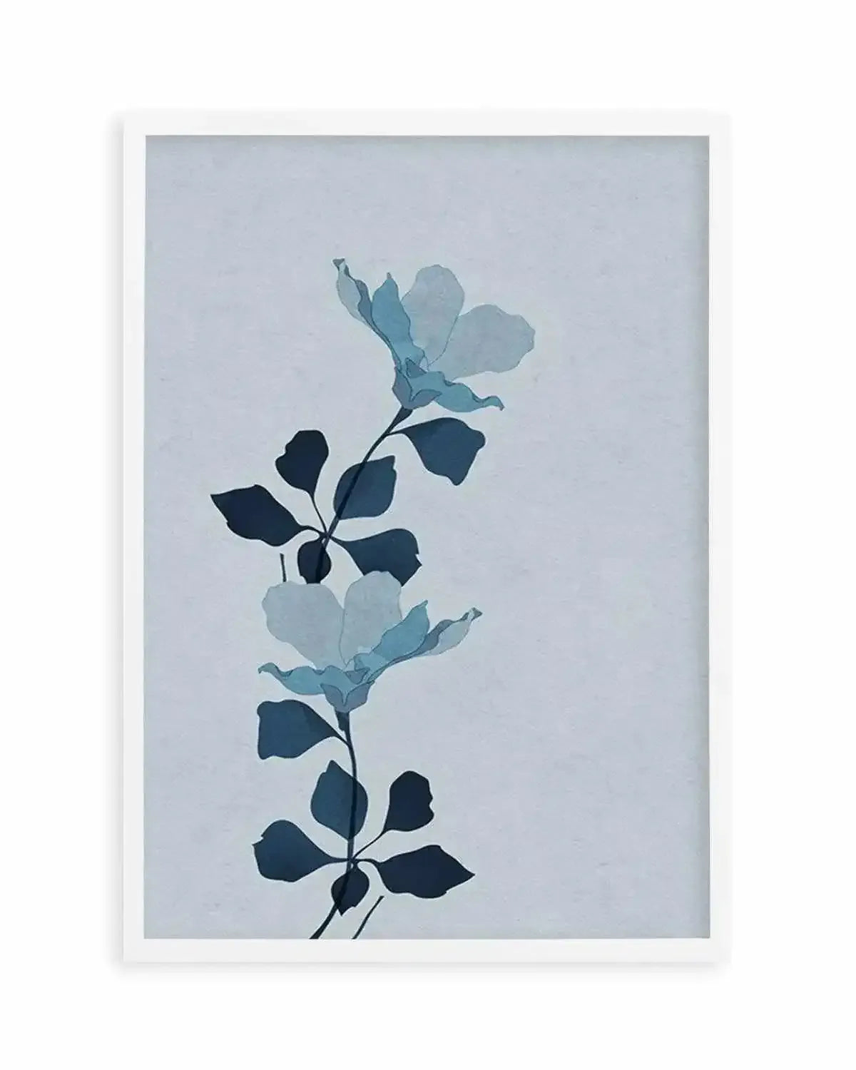 Fleur Graphique I | Blue Art Print from Olive et Oriel where you can shop wallpaper and artworks online