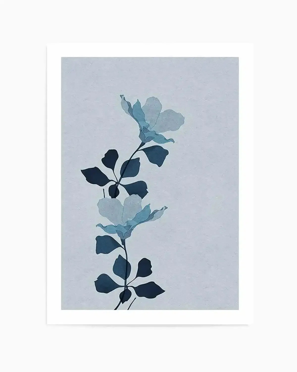 Fleur Graphique I | Blue Art Print from Olive et Oriel where you can shop wallpaper and artworks online