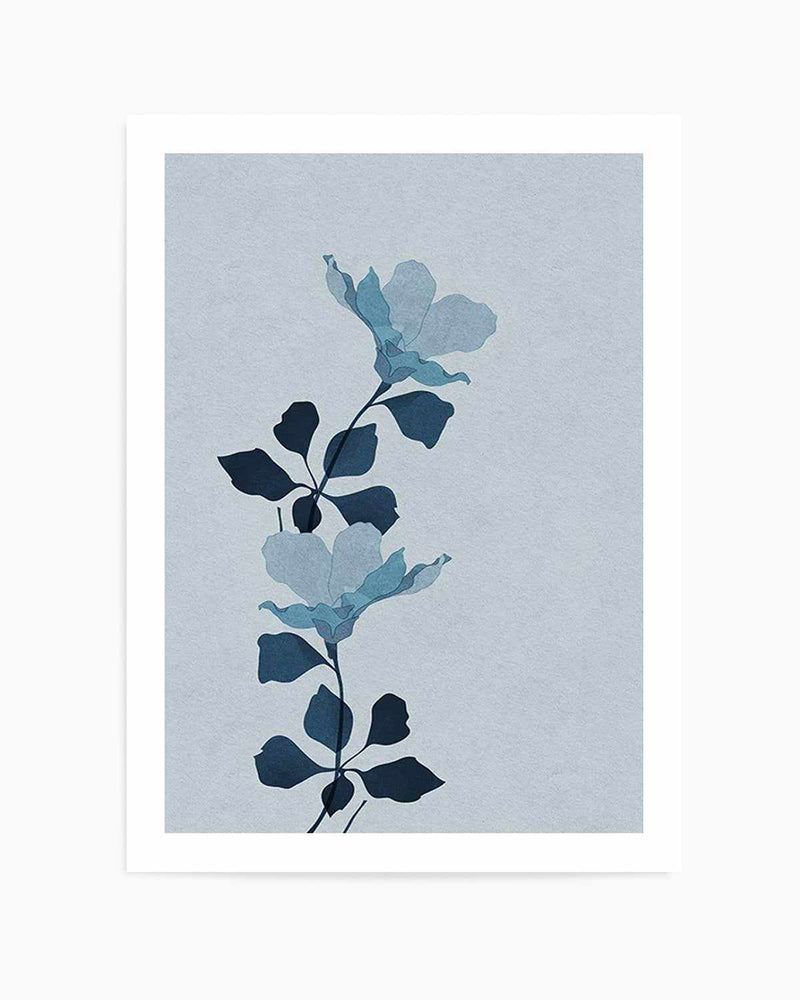 Fleur Graphique I | Blue Art Print