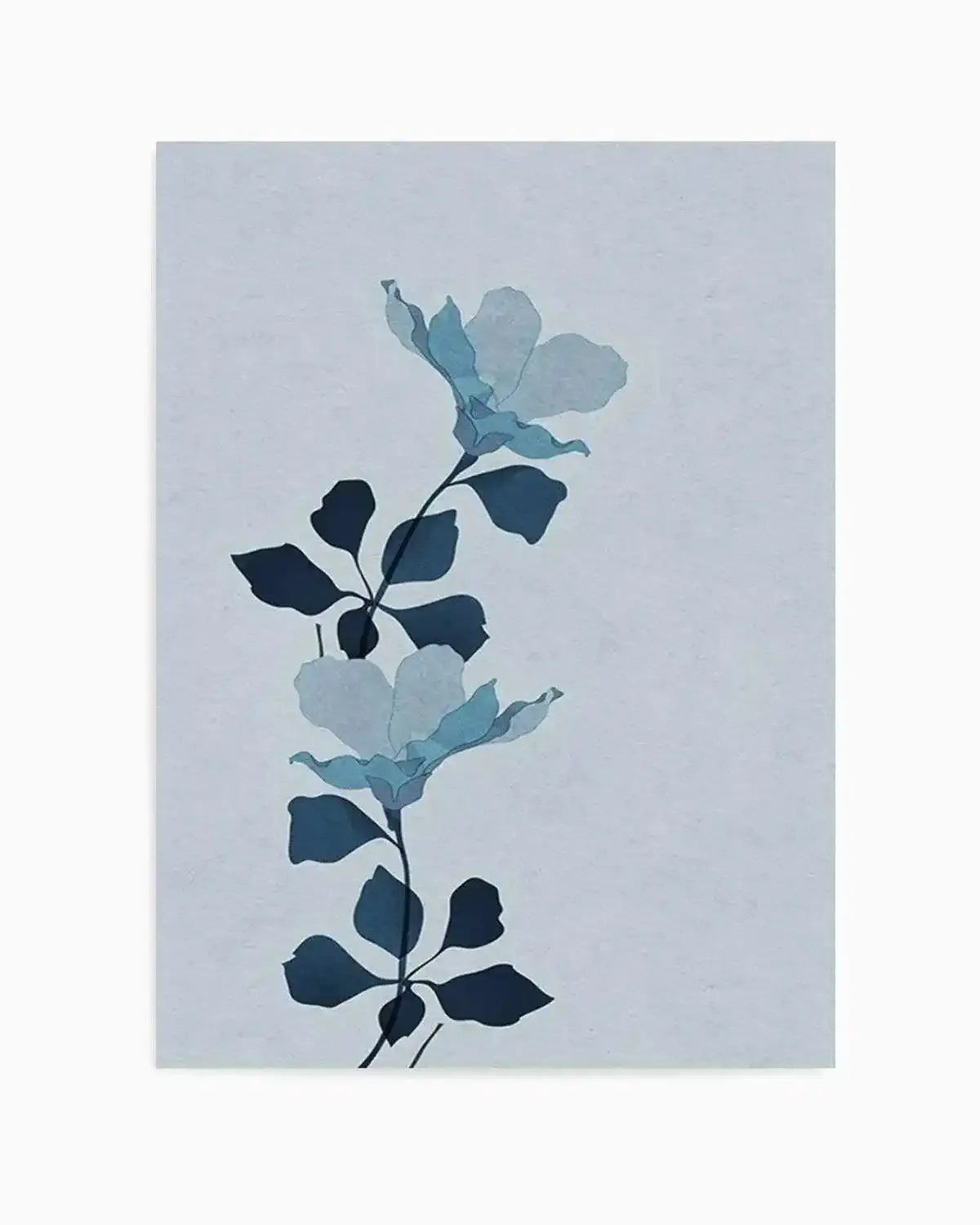 Fleur Graphique I | Blue Art Print from Olive et Oriel where you can shop wallpaper and artworks online