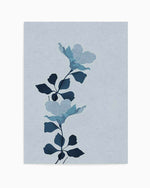 Fleur Graphique I | Blue Art Print
