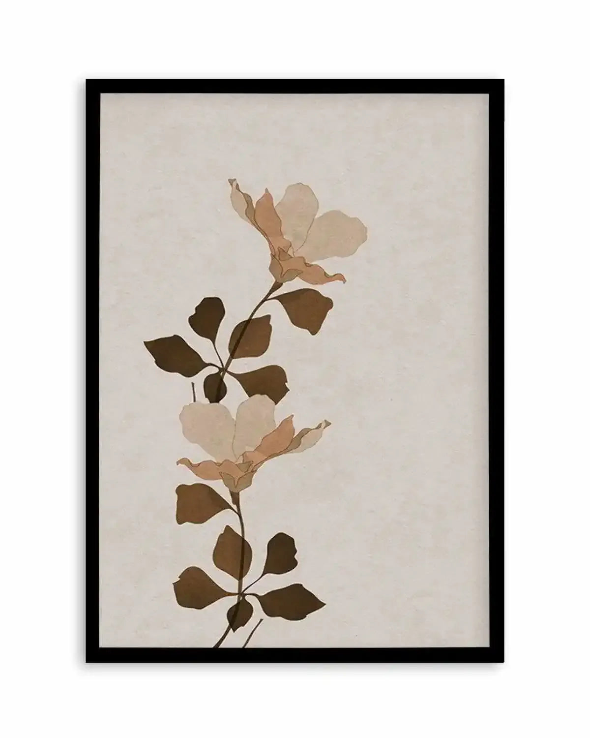Fleur Graphique I | Brown Art Print from Olive et Oriel where you can shop wallpaper and artworks online