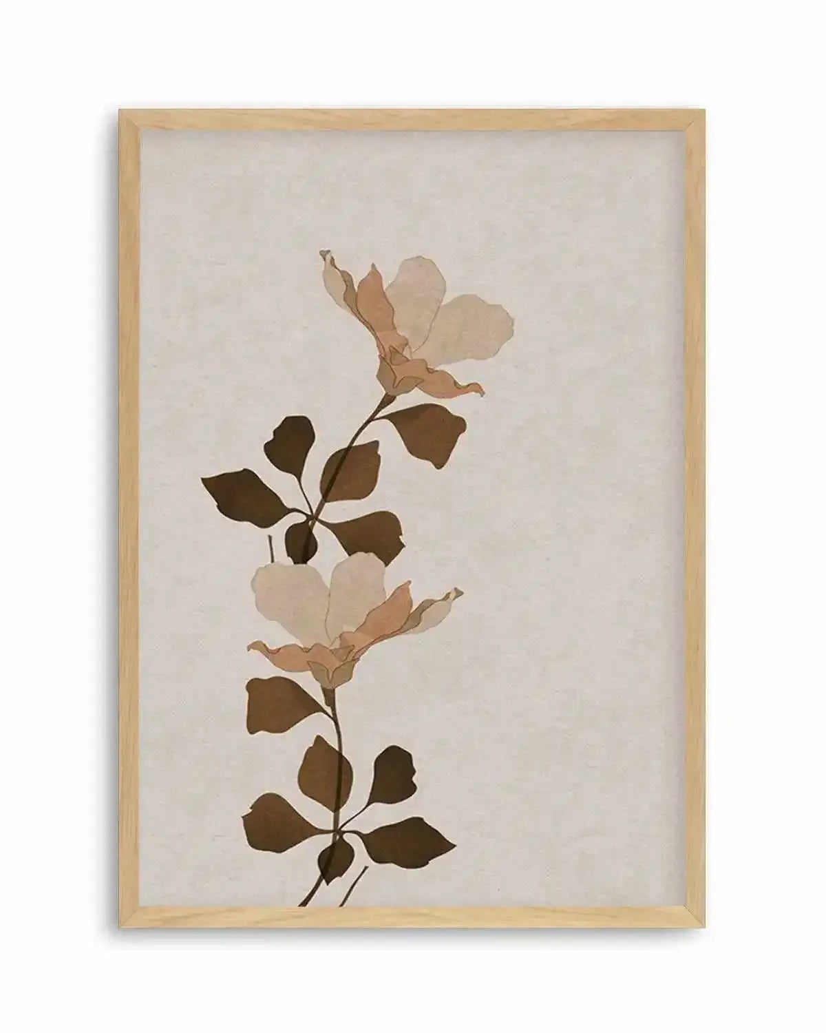 Fleur Graphique I | Brown Art Print from Olive et Oriel where you can shop wallpaper and artworks online
