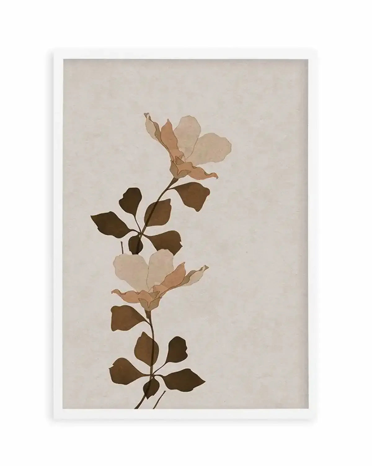 Fleur Graphique I | Brown Art Print from Olive et Oriel where you can shop wallpaper and artworks online