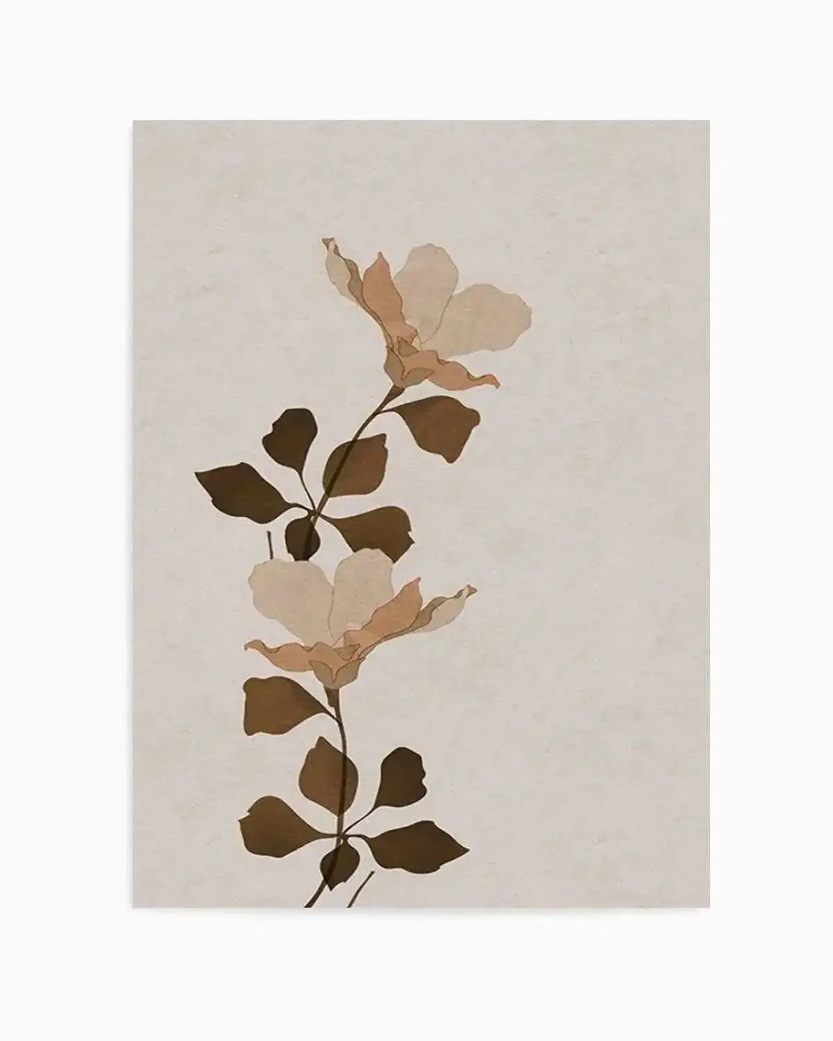 Fleur Graphique I | Brown Art Print from Olive et Oriel where you can shop wallpaper and artworks online