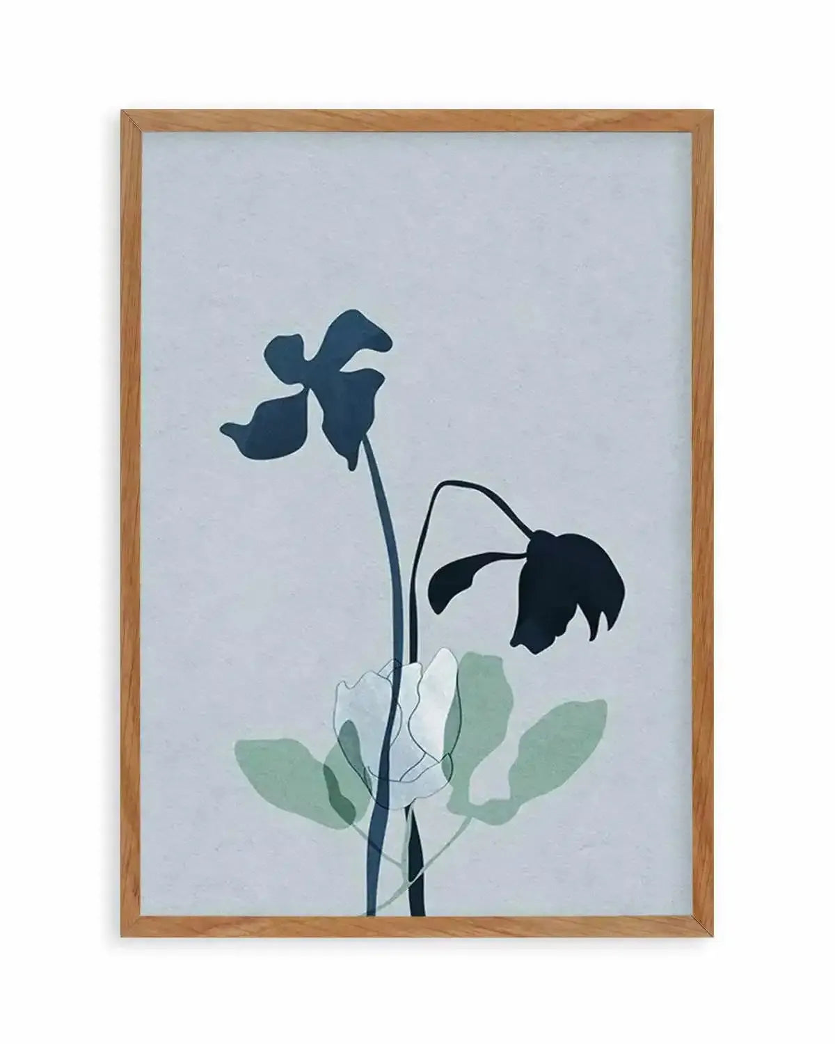 Fleur Graphique II | Blue Art Print from Olive et Oriel where you can shop wallpaper and artworks online