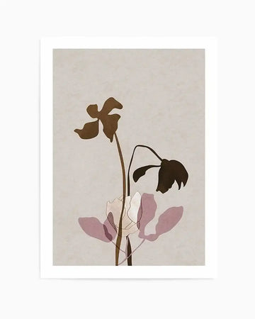 Fleur Graphique II | Brown Art Print brown neutrals art print