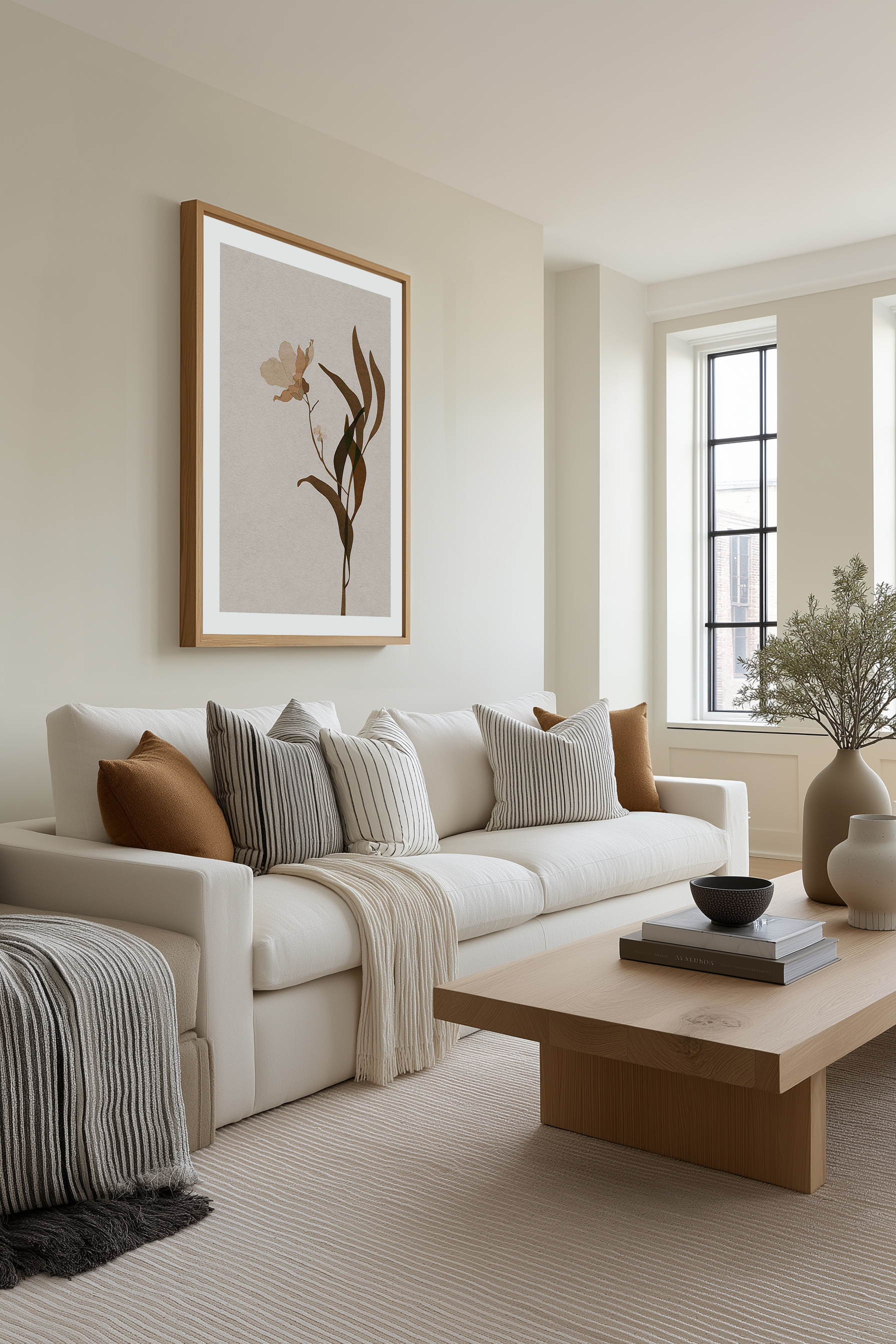 Fleur Graphique III | Brown Art Print from Olive et Oriel where you can shop wallpaper and artworks online