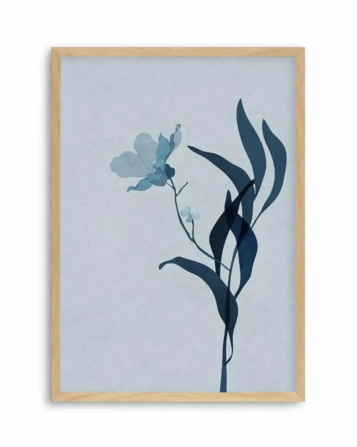 Fleur Graphique III | Blue Art Print from Olive et Oriel where you can shop wallpaper and artworks online
