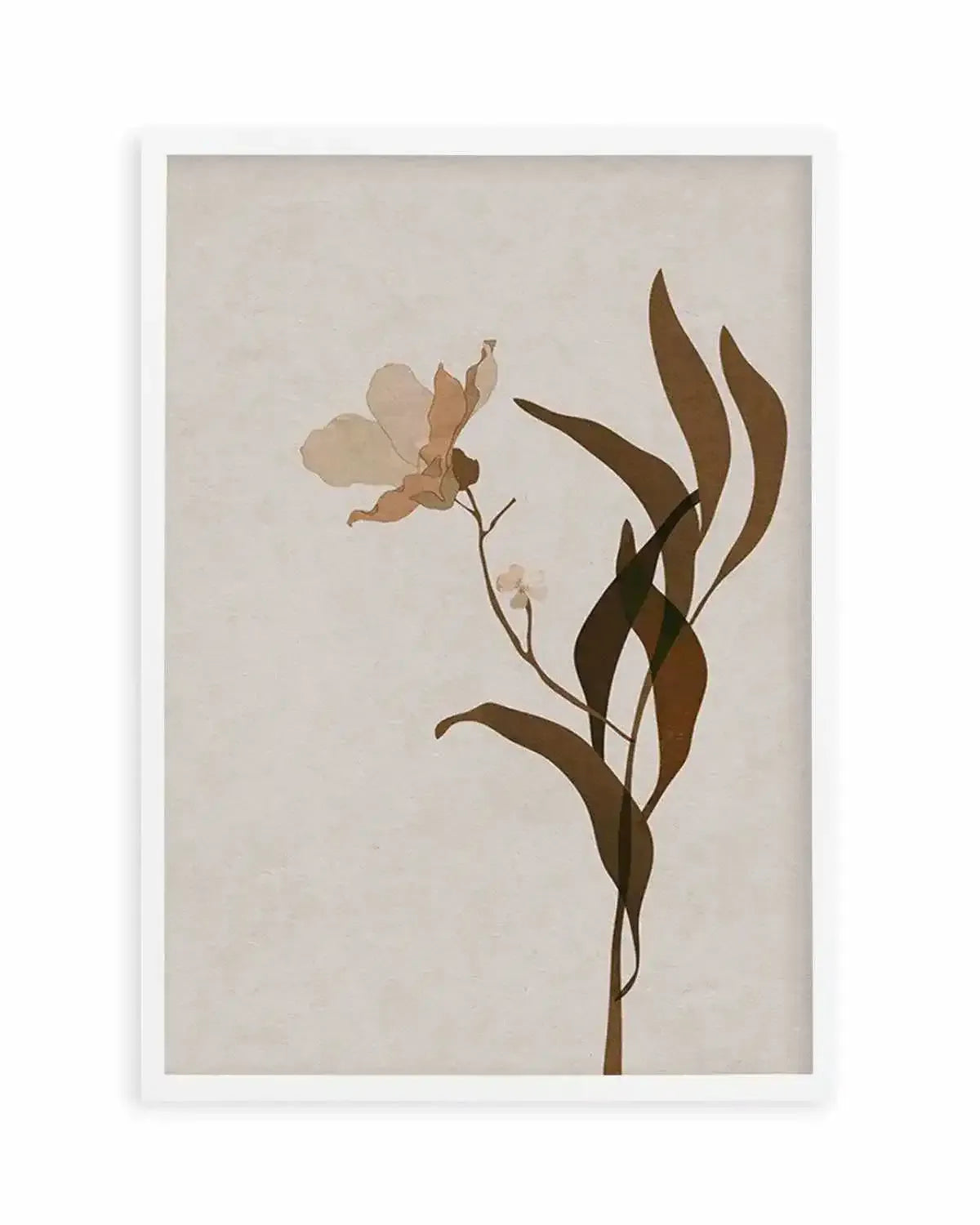 Fleur Graphique III | Brown Art Print from Olive et Oriel where you can shop wallpaper and artworks online