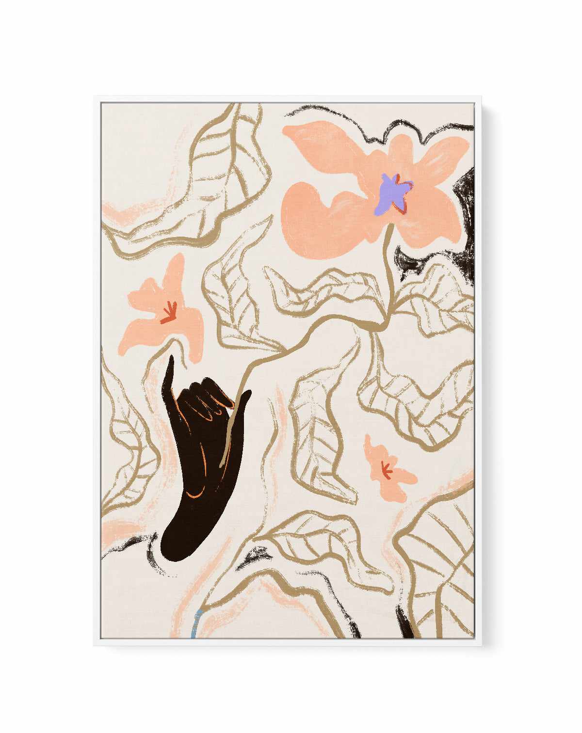 Fleur by Arty Guava | Framed Canvas Art Print from Olive et Oriel where you can shop wallpaper and artworks online