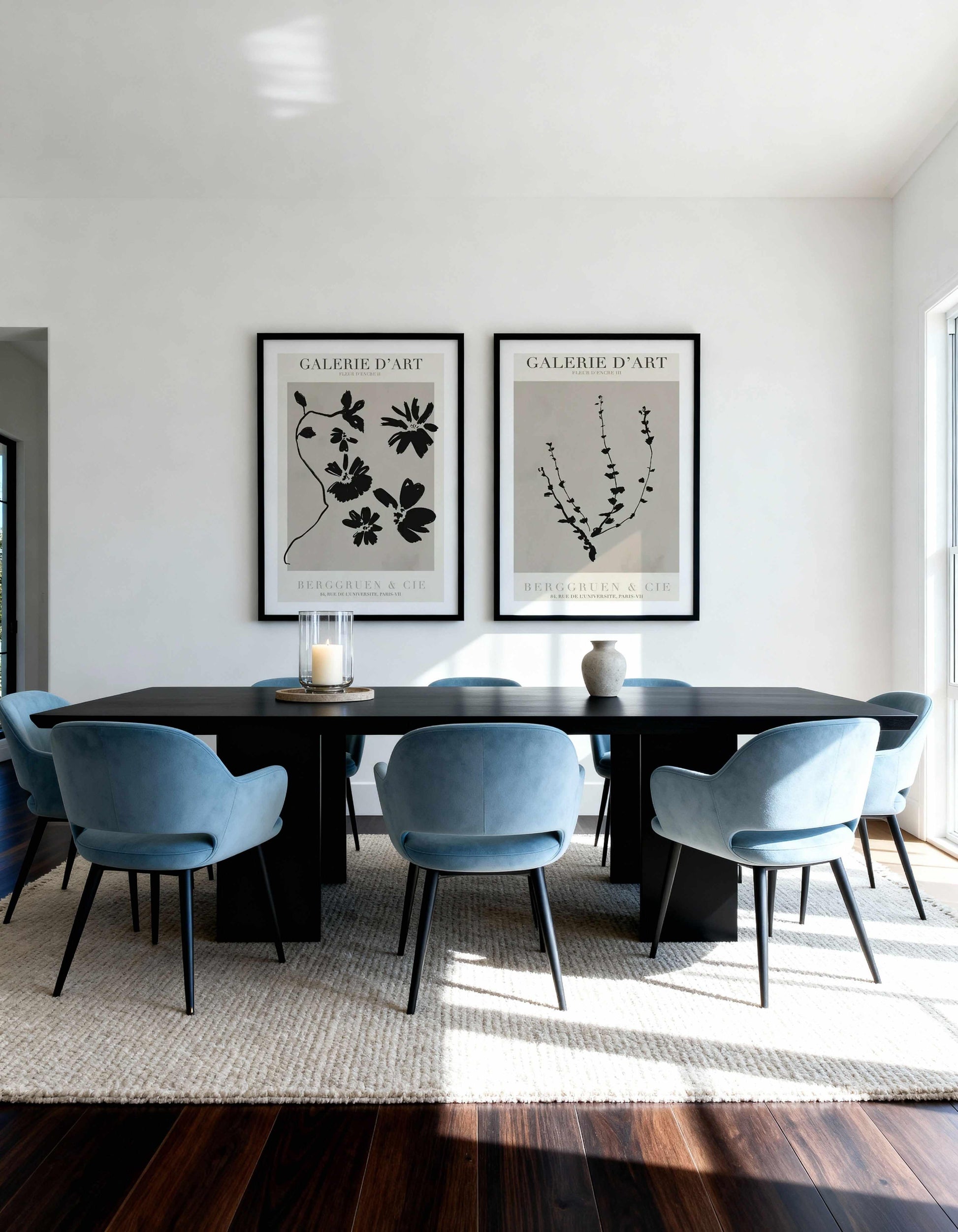 Fleur D Encre II & III Art Print Set of 2 | Matching Wall Art from Olive et Oriel where you can shop wallpaper and artworks online