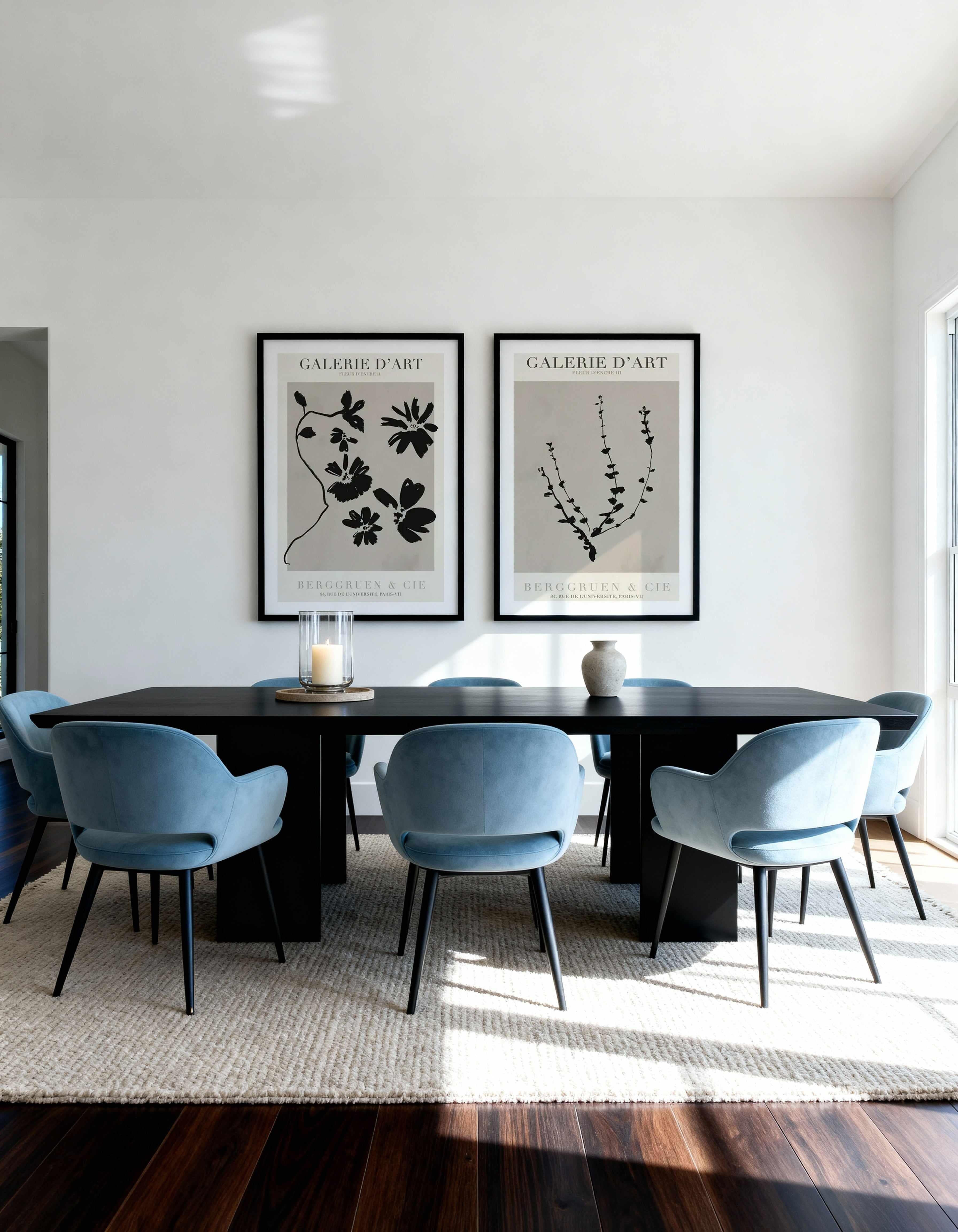 Fleur D Encre II & III Art Print Set of 2 | Matching Wall Art from Olive et Oriel where you can shop wallpaper and artworks online