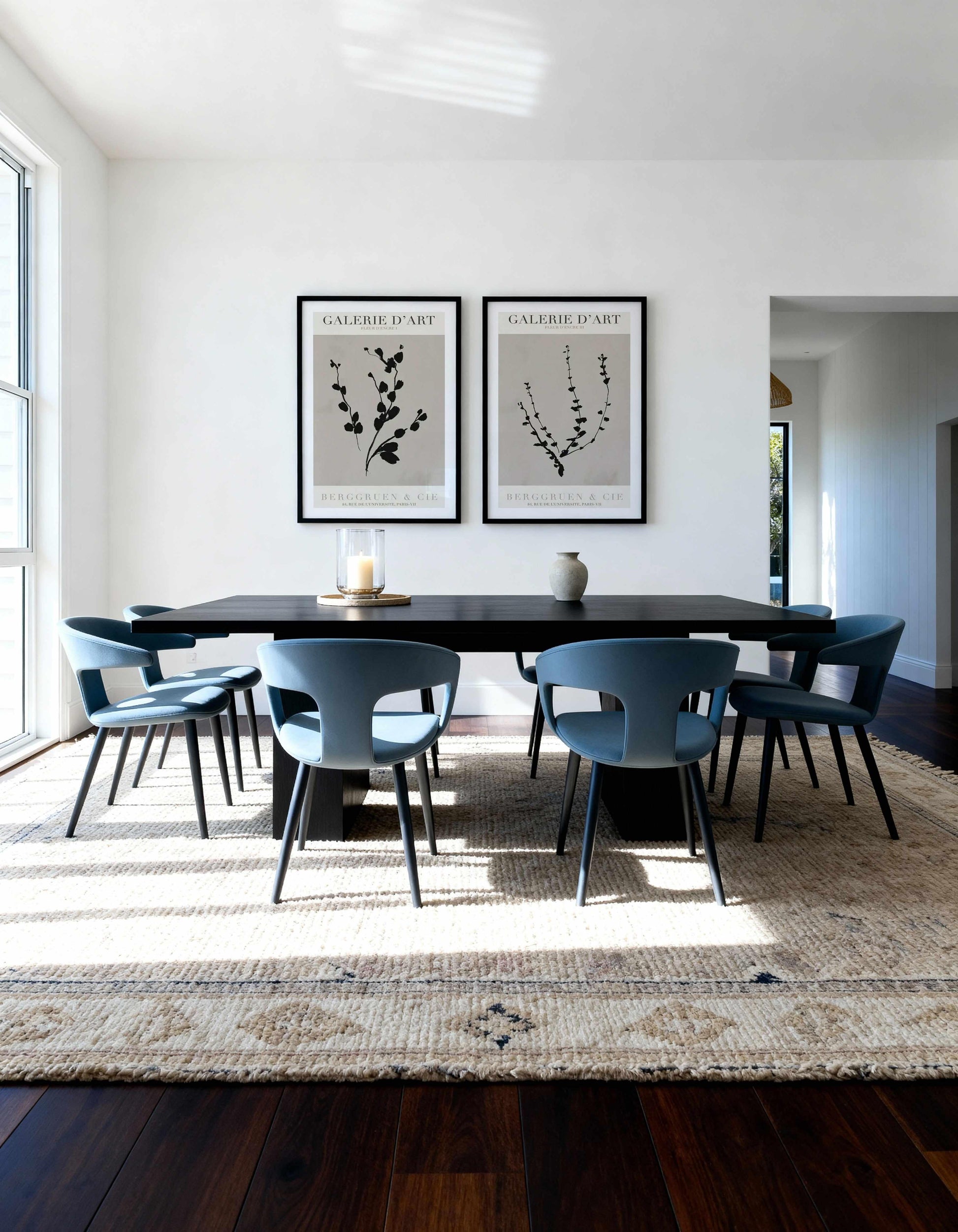 Fleur D Encre I & III Art Print Set of 2 | Matching Wall Art from Olive et Oriel where you can shop wallpaper and artworks online