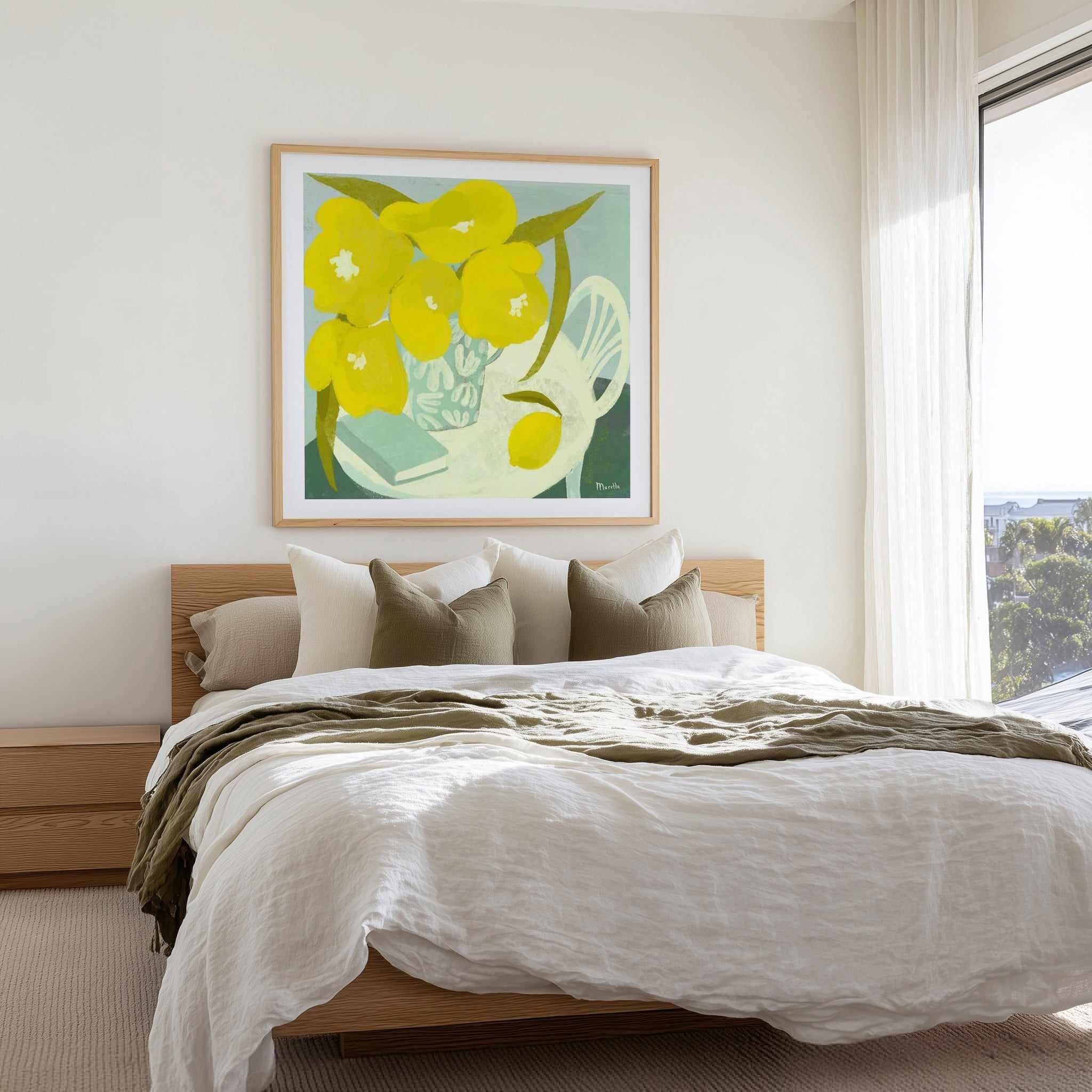 Fleurs Citron Et Livre Still Life by Marco Marella | Art Print from Olive et Oriel where you can shop wallpaper and artworks online