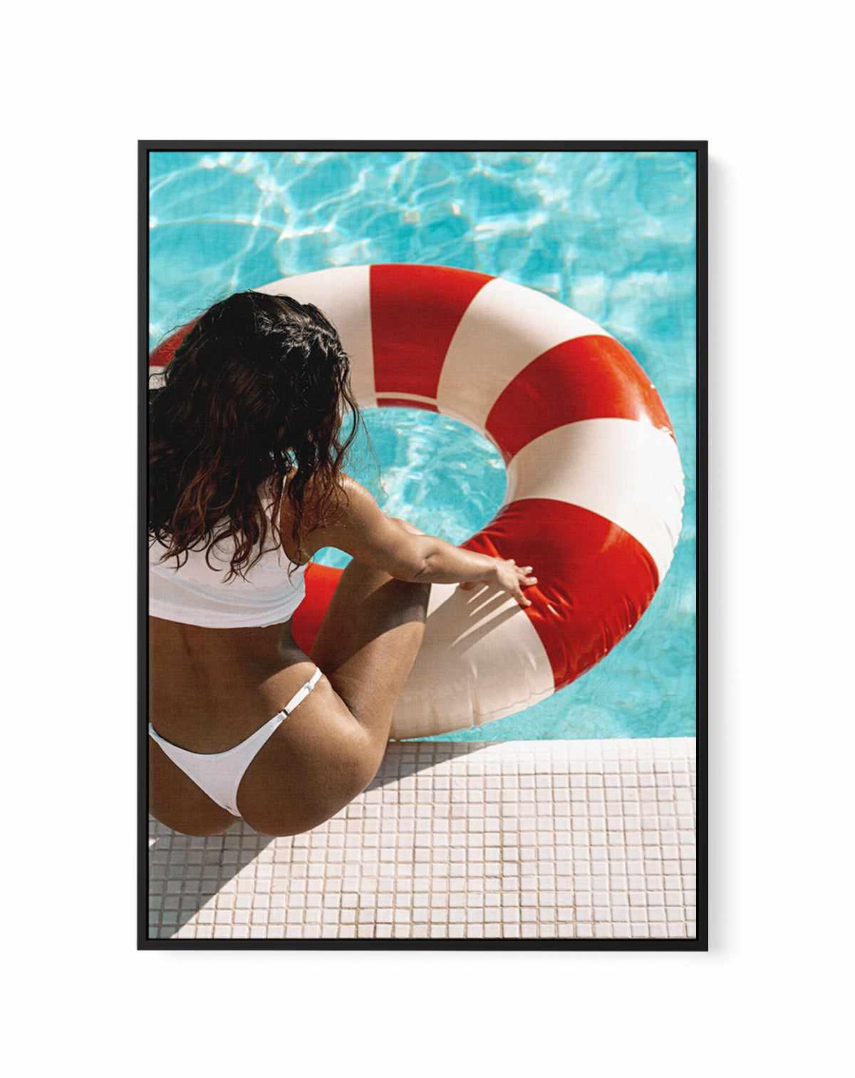 Float Club by Teigan Geercke | Framed Canvas Art Print from Olive et Oriel where you can shop wallpaper and artworks online