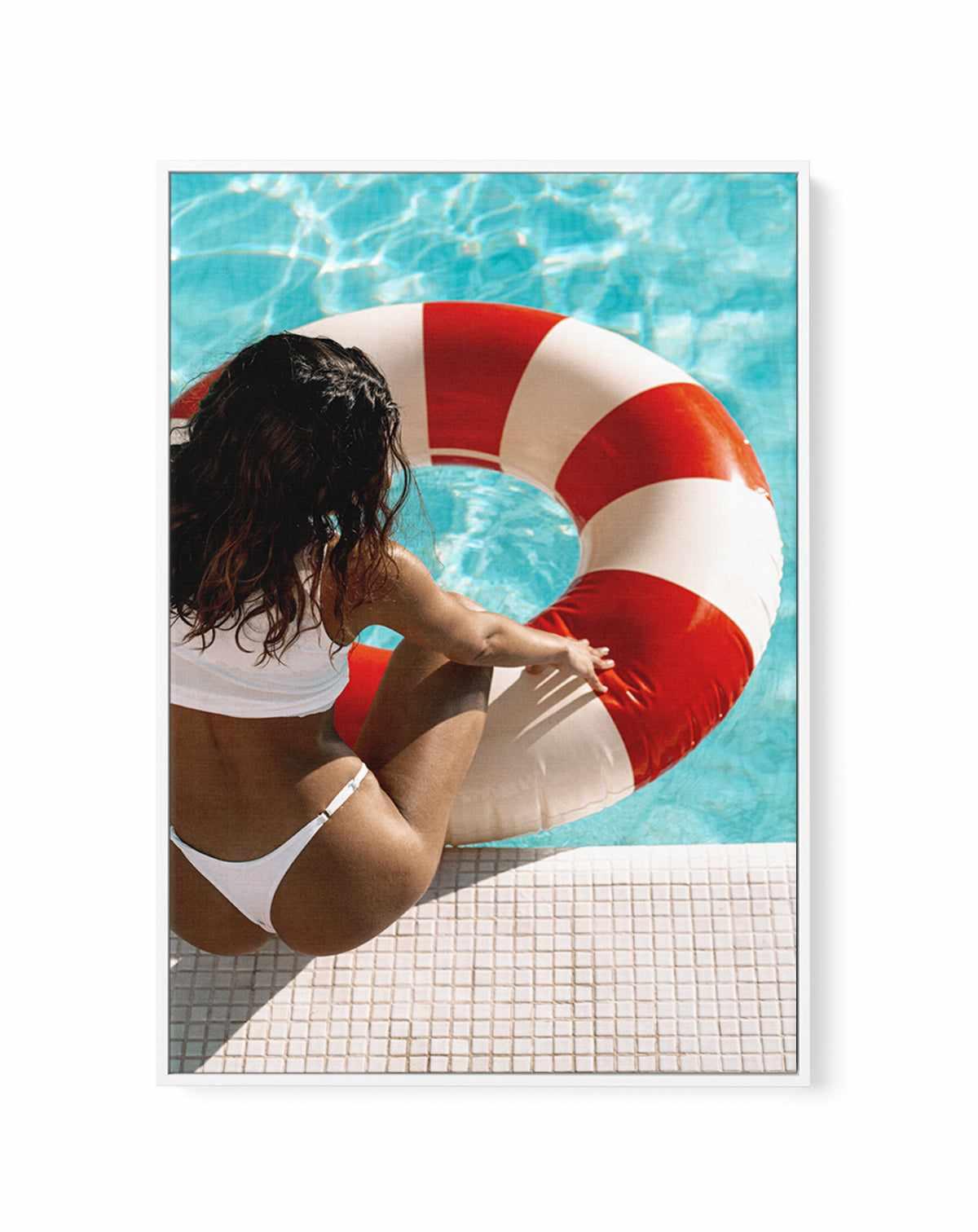 Float Club by Teigan Geercke | Framed Canvas Art Print from Olive et Oriel where you can shop wallpaper and artworks online