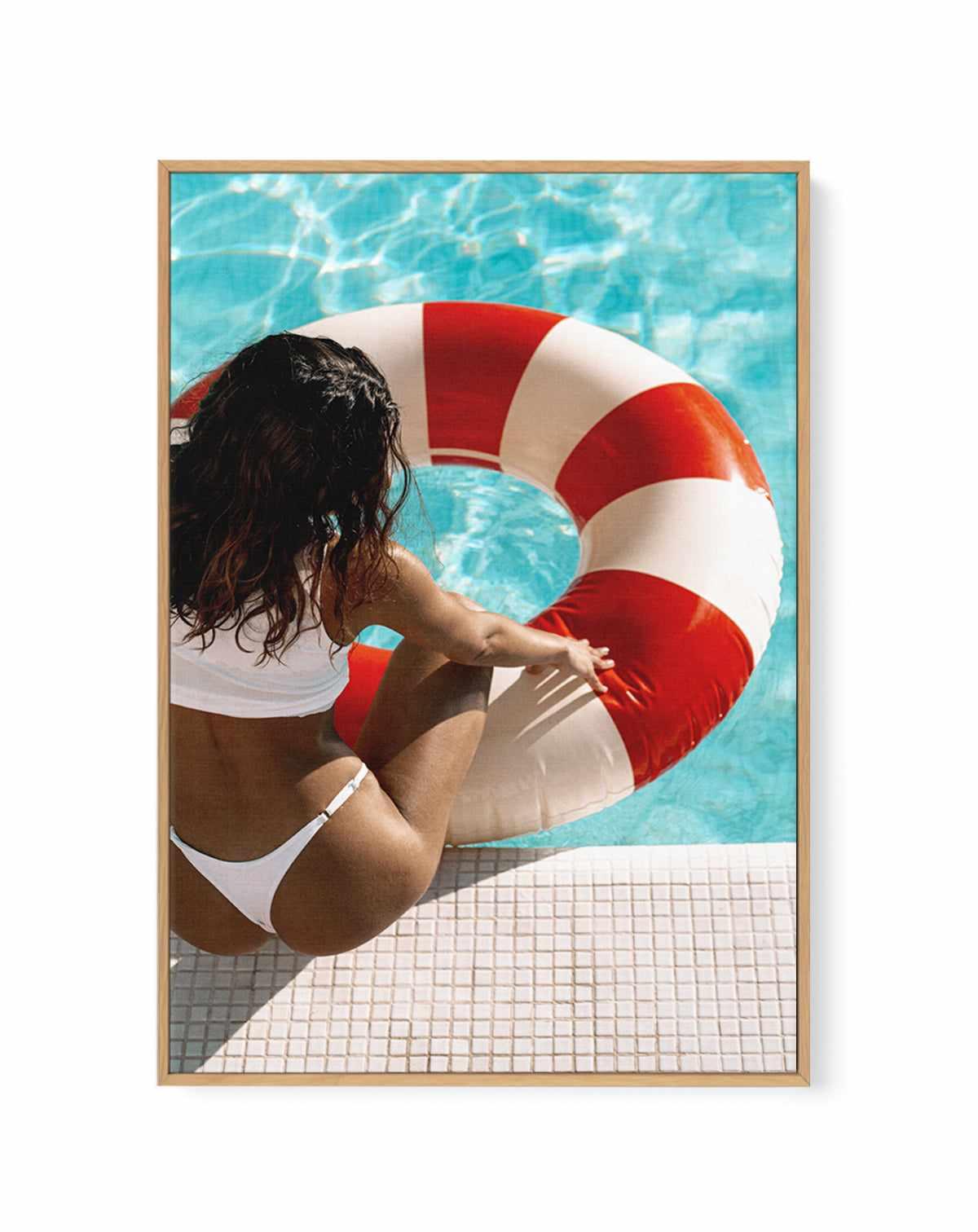 Float Club by Teigan Geercke | Framed Canvas Art Print from Olive et Oriel where you can shop wallpaper and artworks online