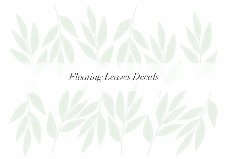 Floating Leaves Decal Set-Decals-Olive et Oriel-Decorate your kids bedroom wall decor with removable wall decals, these fabric kids decals are a great way to add colour and update your children's bedroom. Available as girls wall decals or boys wall decals, there are also nursery decals.
