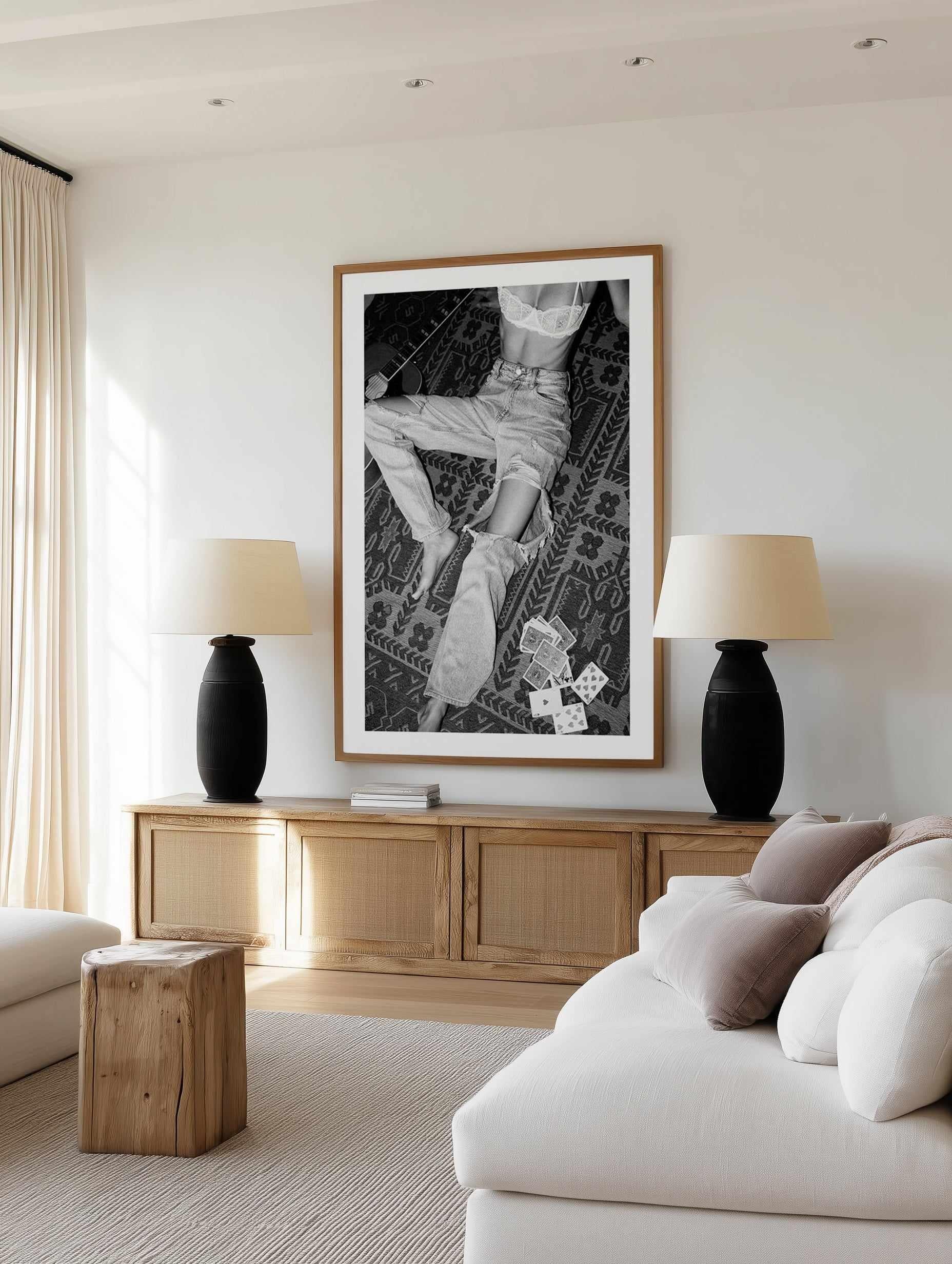 Floored B&W by Amy Hallam | Art Print from Olive et Oriel where you can shop wallpaper and artworks online