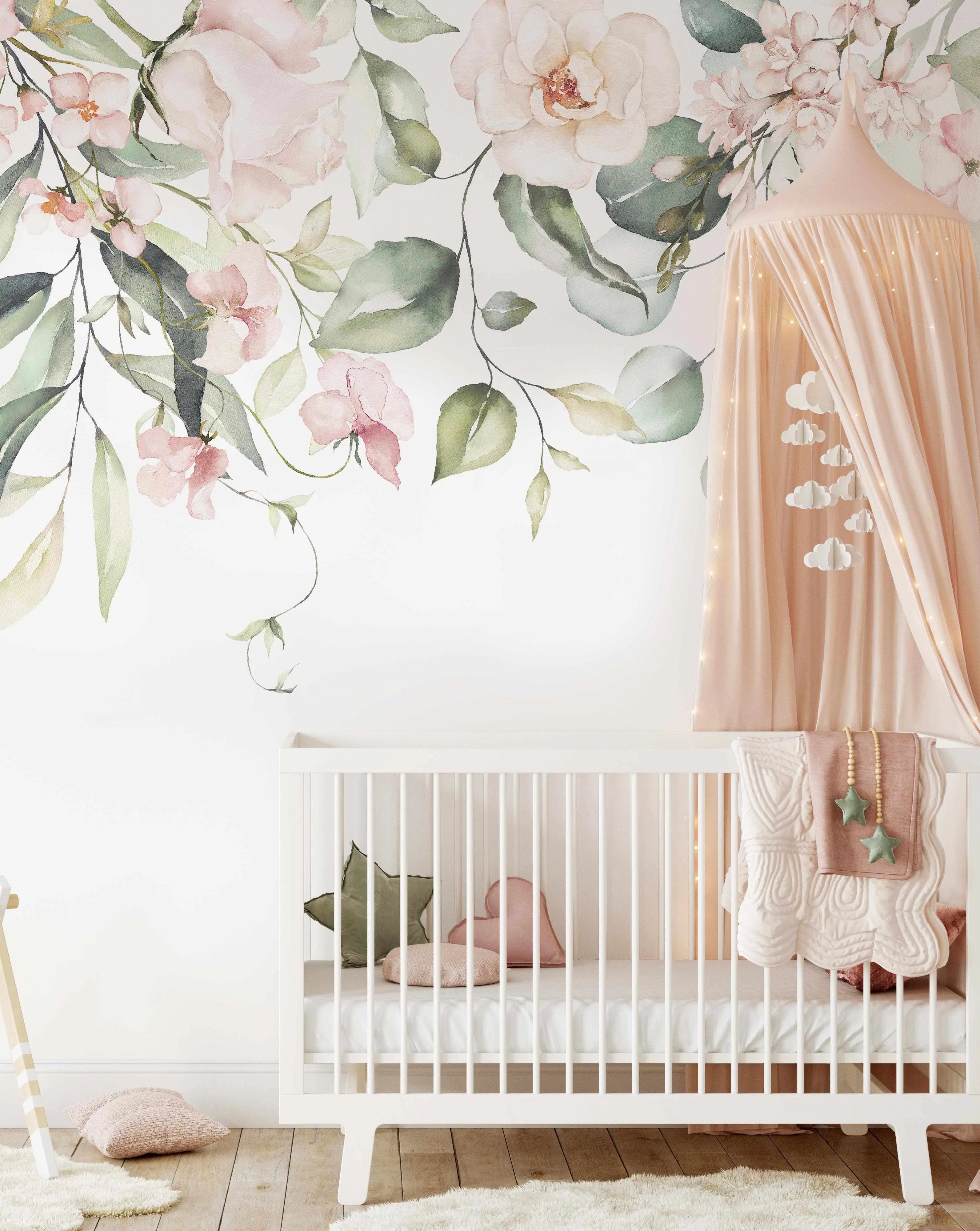 Floral Luxe Wallpaper Mural-Wallpaper-Buy Kids Removable Wallpaper Online Our Custom Made Children√¢‚Ç¨‚Ñ¢s Wallpapers Are A Fun Way To Decorate And Enhance Boys Bedroom Decor And Girls Bedrooms They Are An Amazing Addition To Your Kids Bedroom Walls Our Collection of Kids Wallpaper Is Sure To Transform Your Kids Rooms Interior Style From Pink Wallpaper To Dinosaur Wallpaper Even Marble Wallpapers For Teen Boys Shop Peel And Stick Wallpaper Online Today With Olive et Oriel