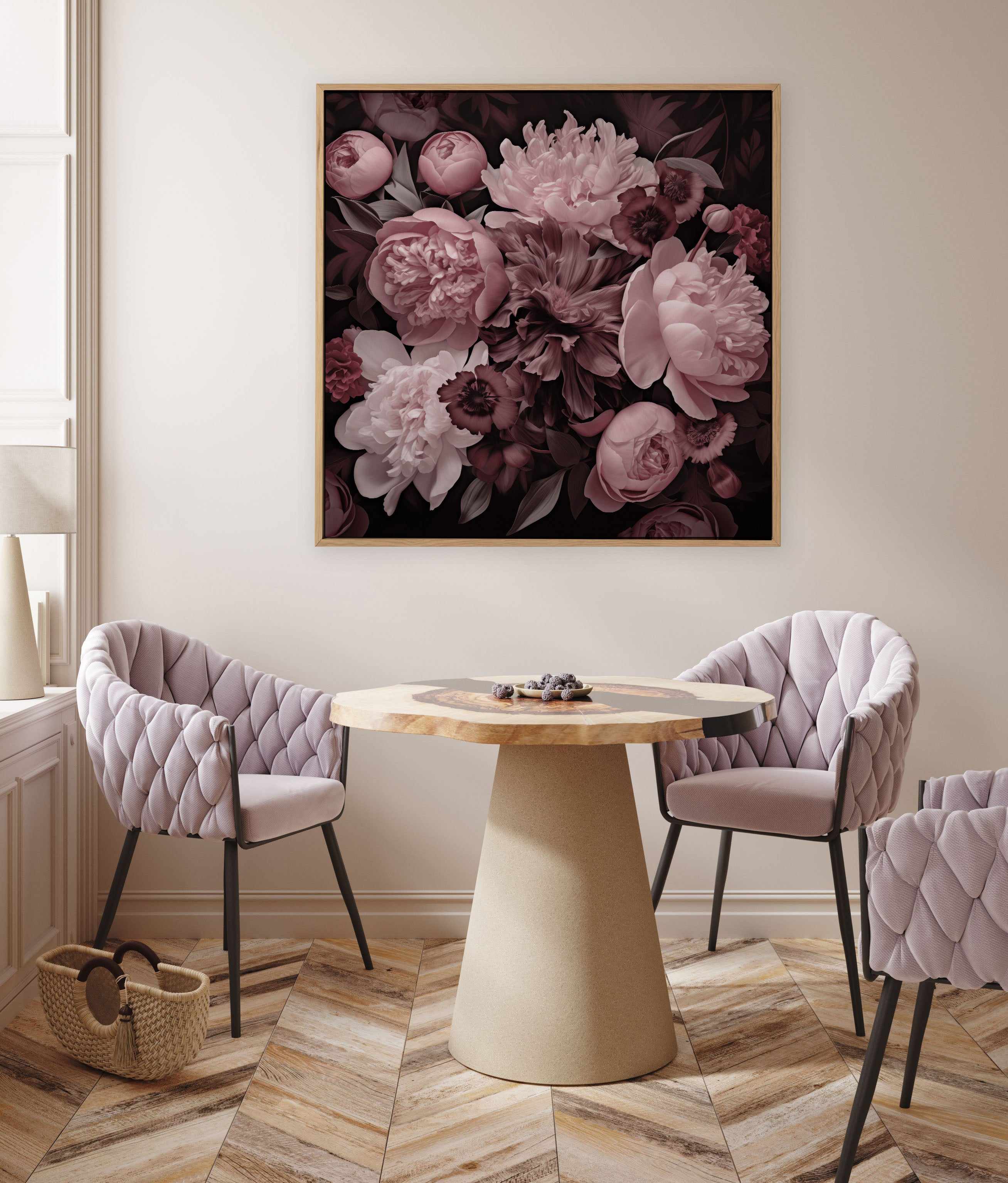 Floral Romance Pastel Pink By Andrea Haase | Framed Canvas Art Print