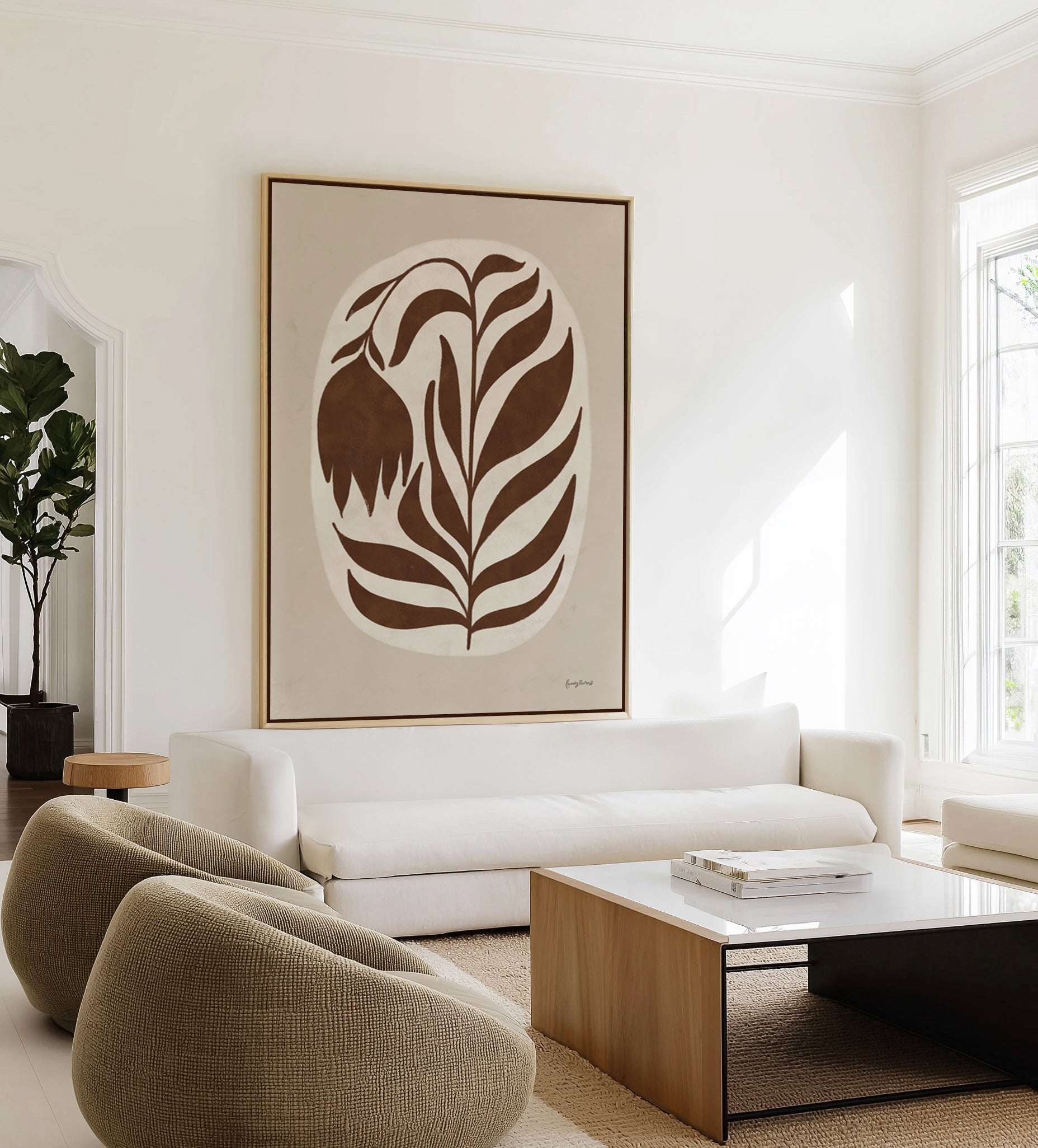 Floral Simplicity I by Becky Thorns | Framed Canvas Art Print