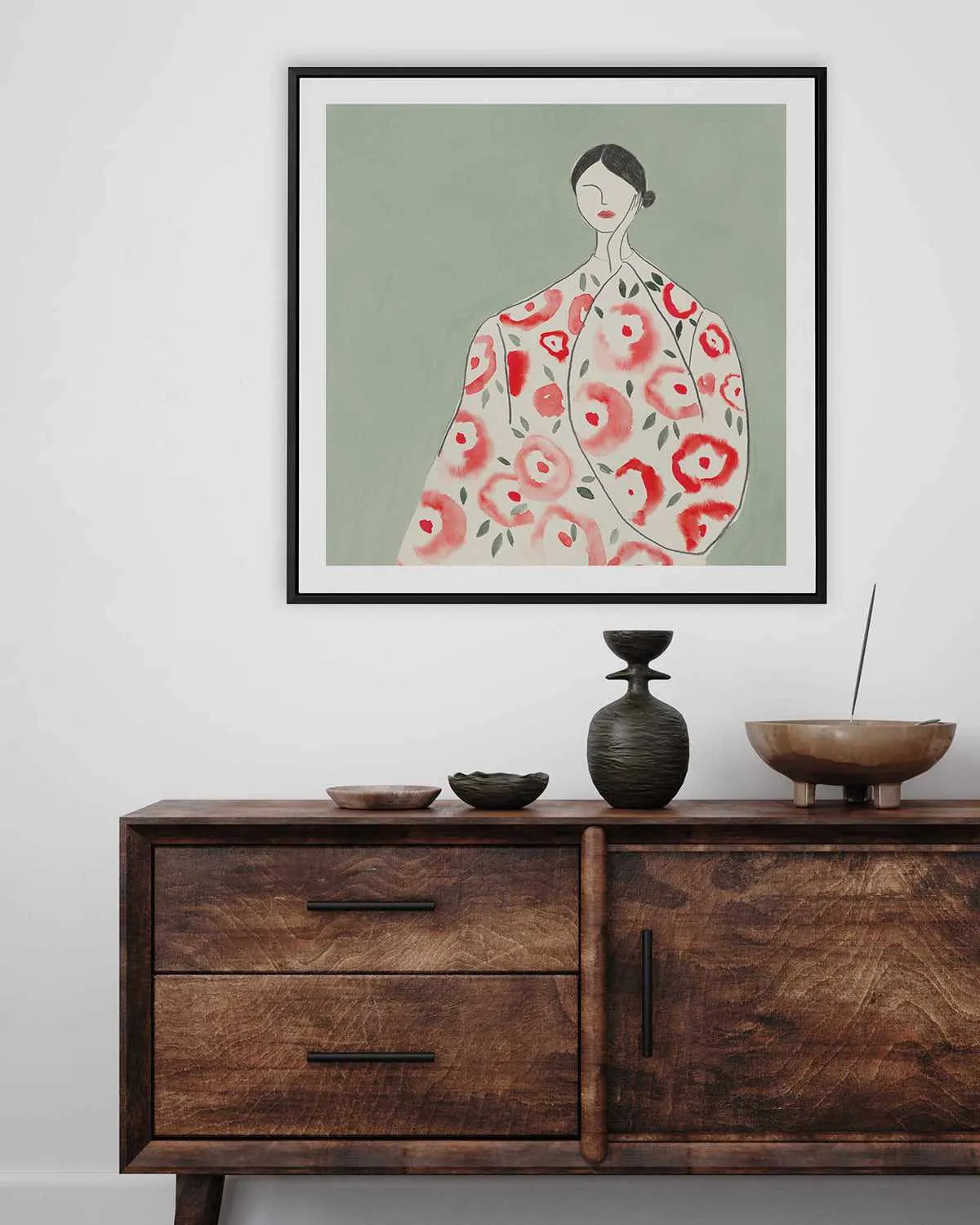 Floral Woman I Art Print from Olive et Oriel where you can shop wallpaper and artworks online