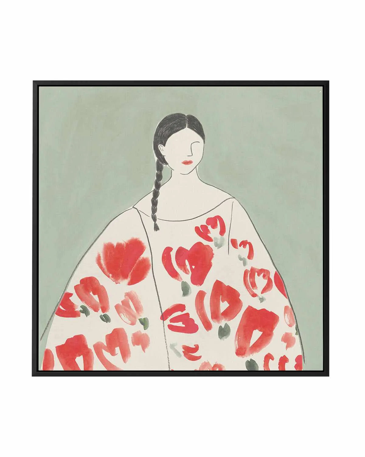 Floral Woman II | Framed Canvas Art Print from Olive et Oriel where you can shop wallpaper and artworks online