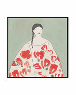 Floral Woman II | Framed Canvas Art Print