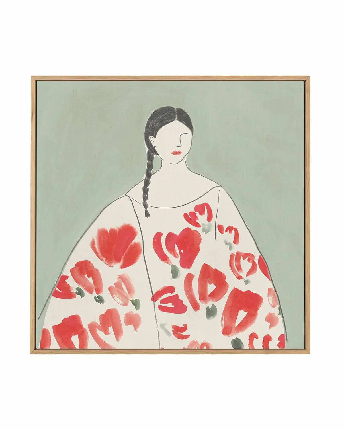 Floral Woman II | Framed Canvas Art Print from Olive et Oriel where you can shop wallpaper and artworks online
