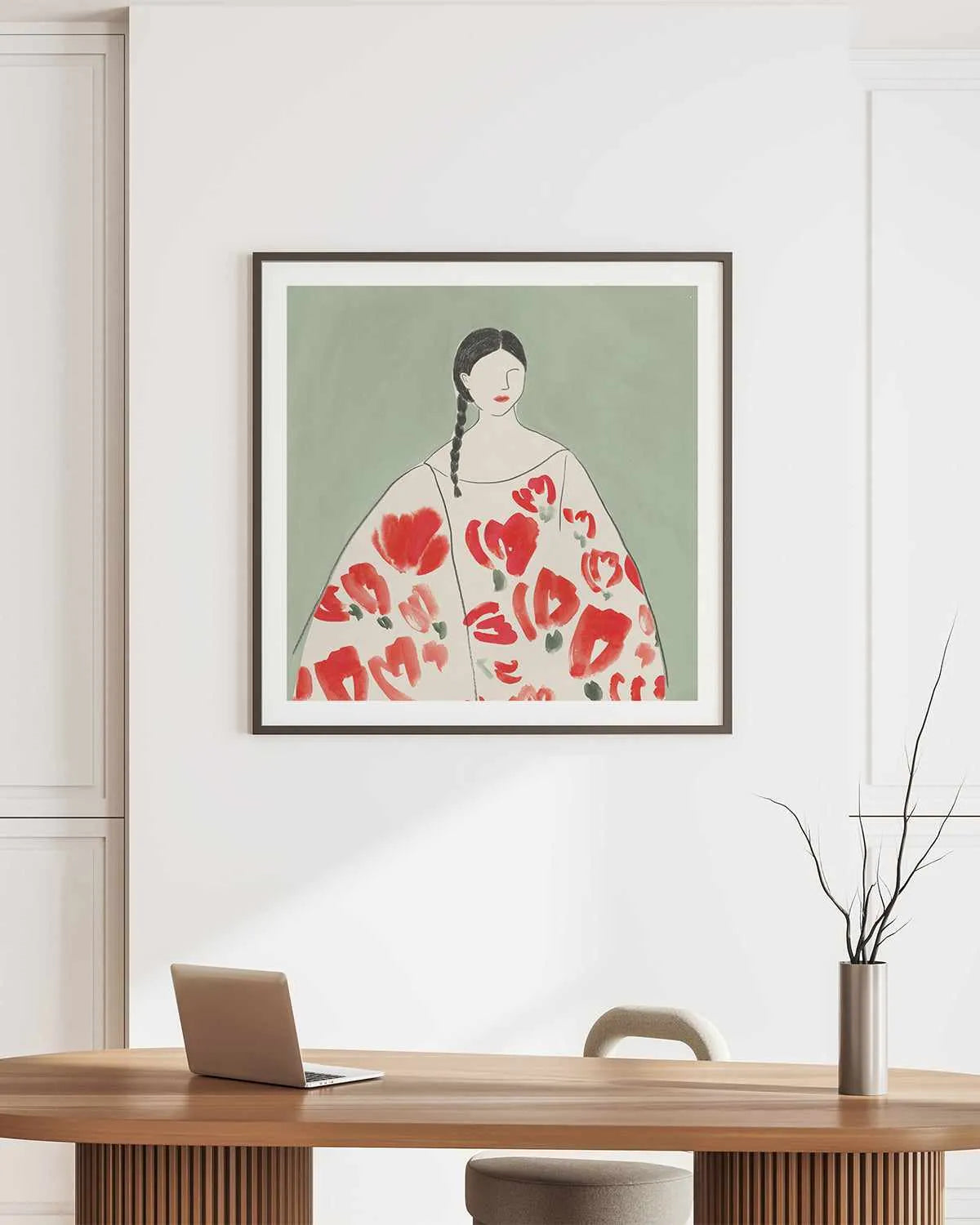 Floral Woman II Art Print from Olive et Oriel where you can shop wallpaper and artworks online