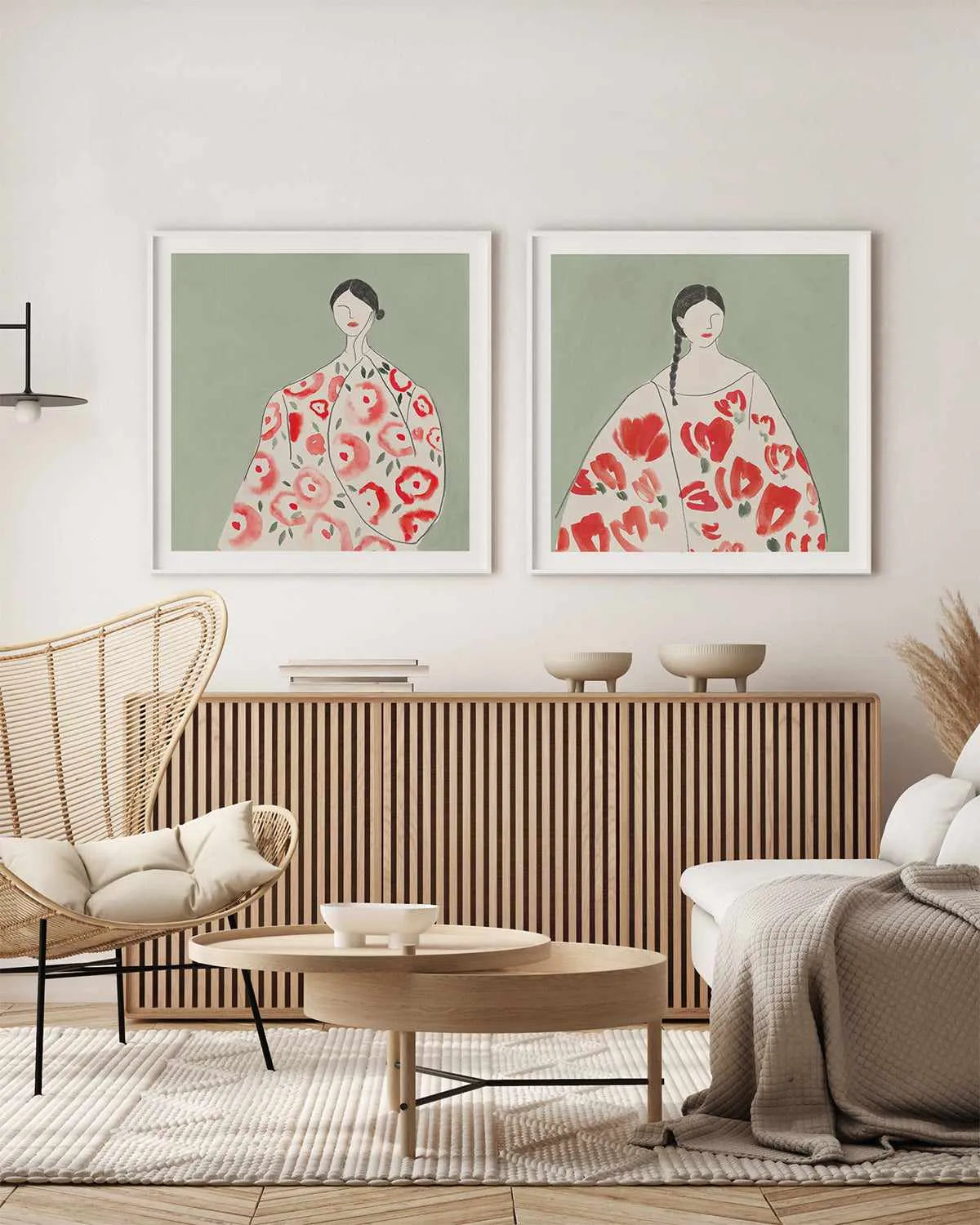 Floral Woman II Art Print from Olive et Oriel where you can shop wallpaper and artworks online