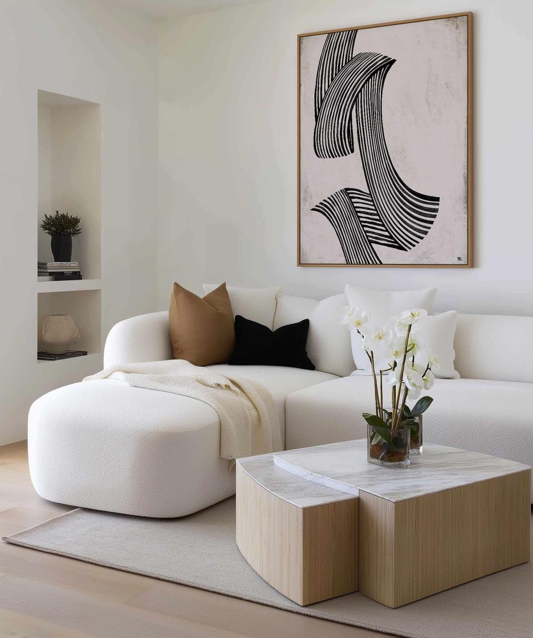 Flow 1 by Marco Marella | Framed Canvas Art Print from Olive et Oriel where you can shop wallpaper and artworks online