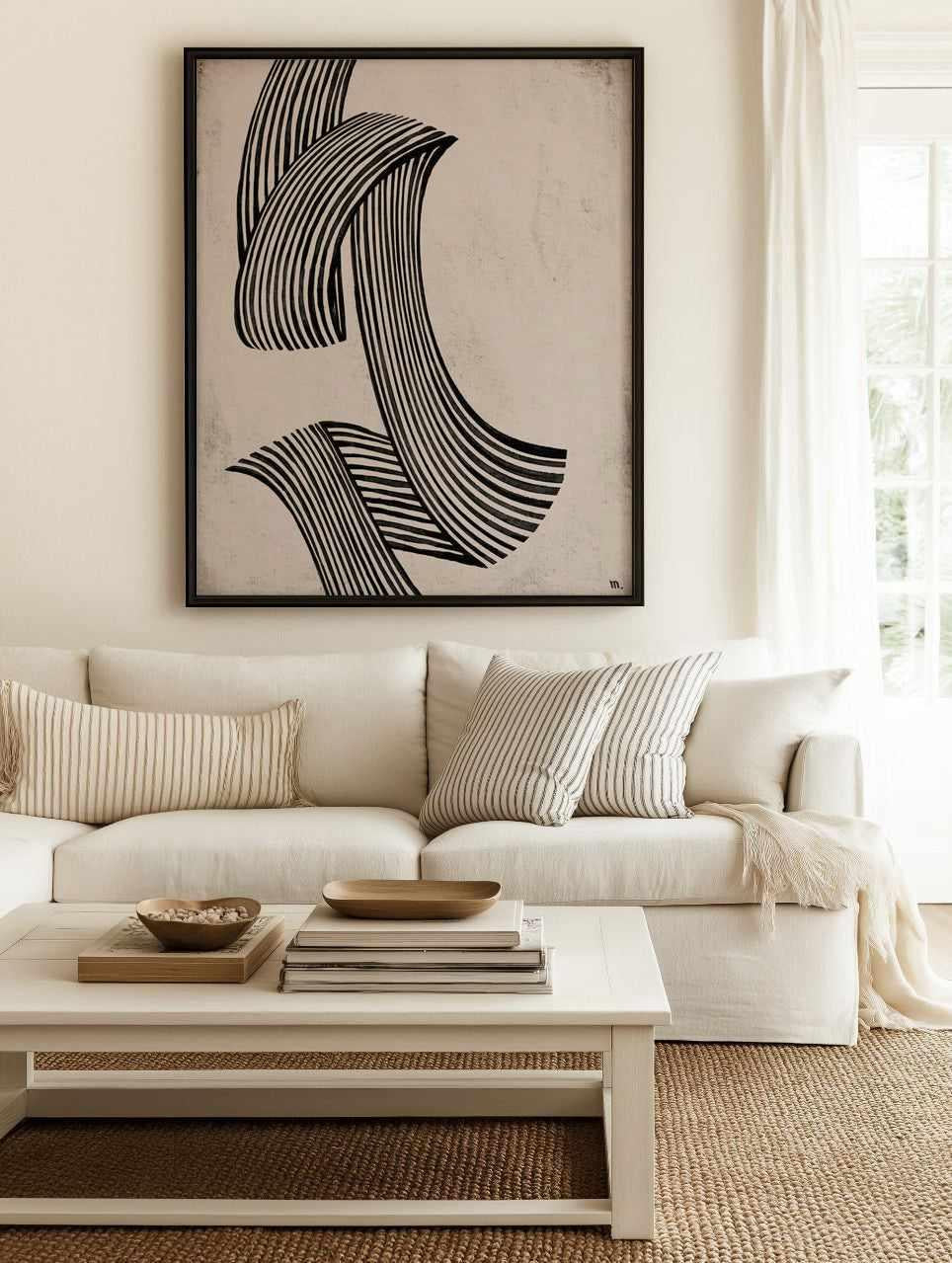 Flow 1 by Marco Marella | Framed Canvas Art Print from Olive et Oriel where you can shop wallpaper and artworks online